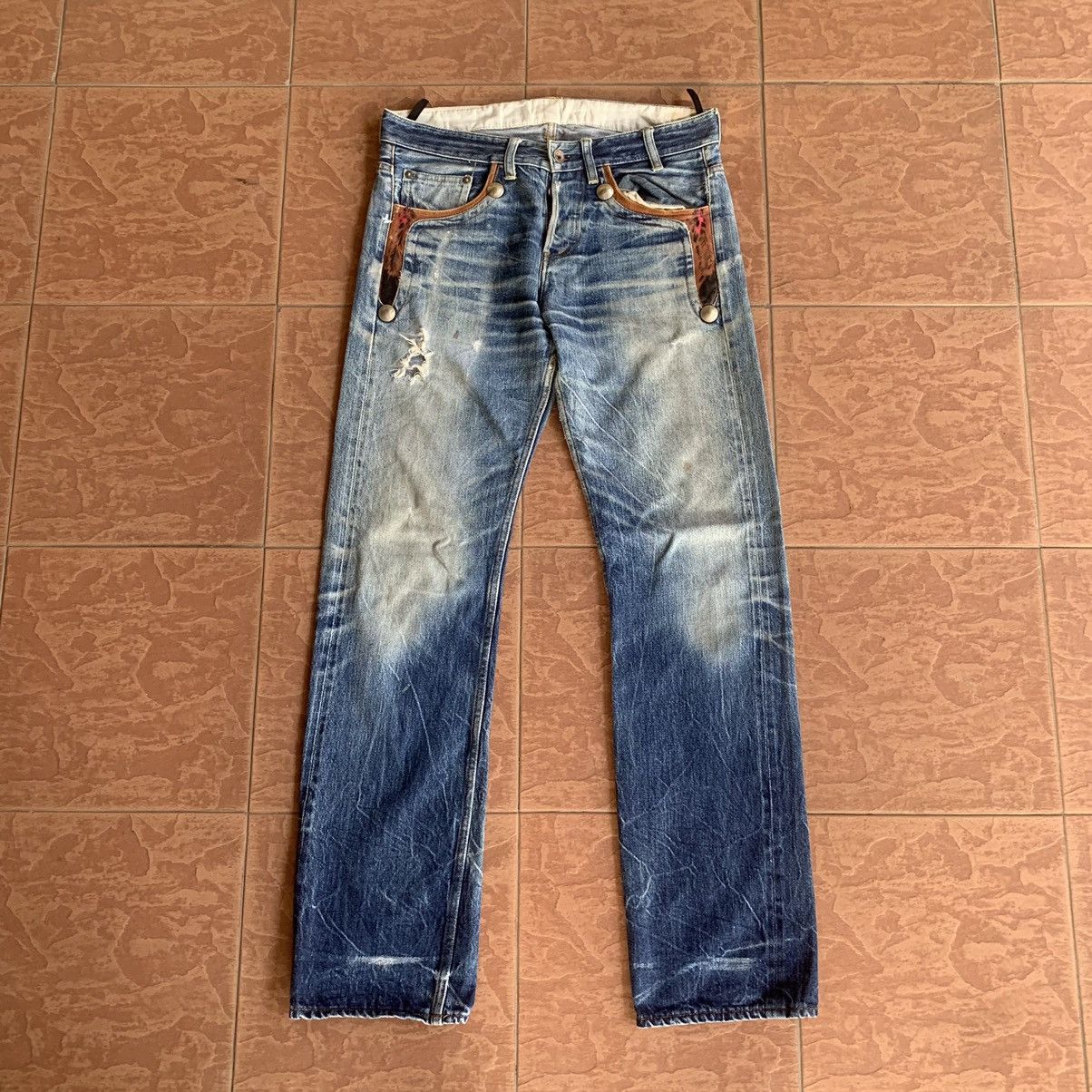Japanese Brand × Liberty × Vintage 💥REDLINE! VTG GEMSTONE LIBERTY 32x32 JEANS SELVEDGE DENIM Size US 32 / EU 48 - 1 Thumbnail