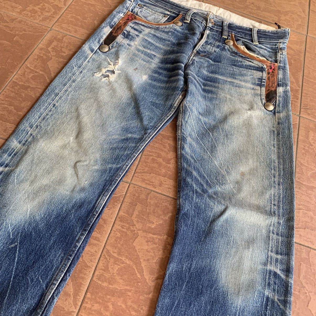 Japanese Brand × Liberty × Vintage 💥REDLINE! VTG GEMSTONE LIBERTY 32x32 JEANS SELVEDGE DENIM Size US 32 / EU 48 - 3 Thumbnail