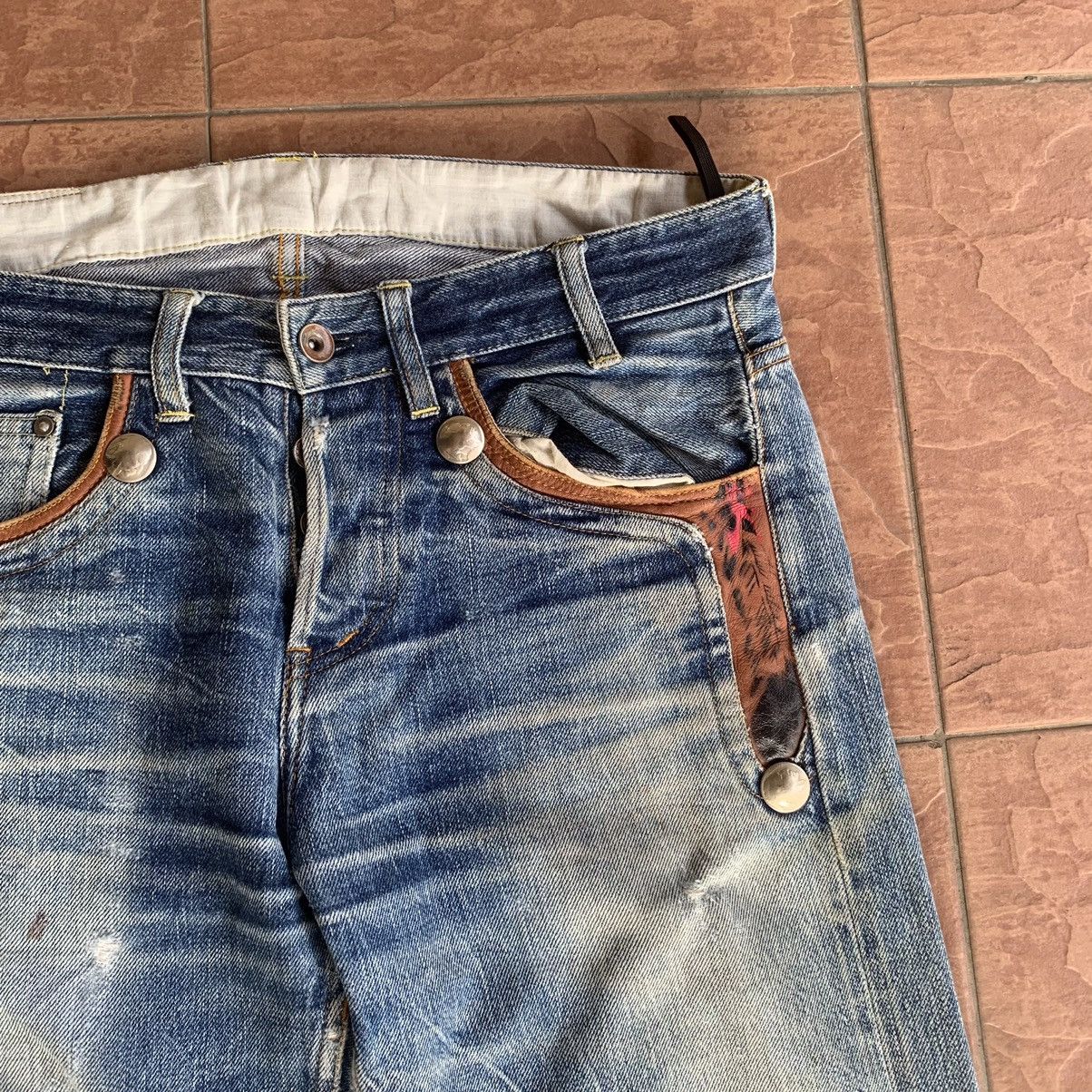 Japanese Brand × Liberty × Vintage 💥REDLINE! VTG GEMSTONE LIBERTY 32x32 JEANS SELVEDGE DENIM Size US 32 / EU 48 - 6 Thumbnail