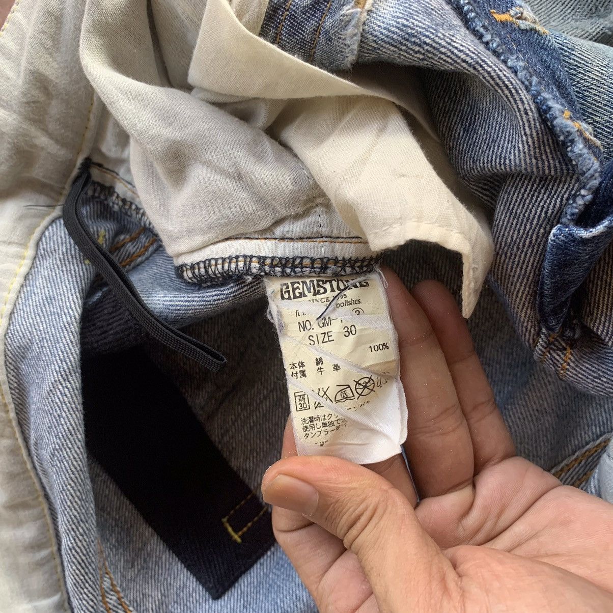 Japanese Brand × Liberty × Vintage 💥REDLINE! VTG GEMSTONE LIBERTY 32x32 JEANS SELVEDGE DENIM Size US 32 / EU 48 - 9 Thumbnail
