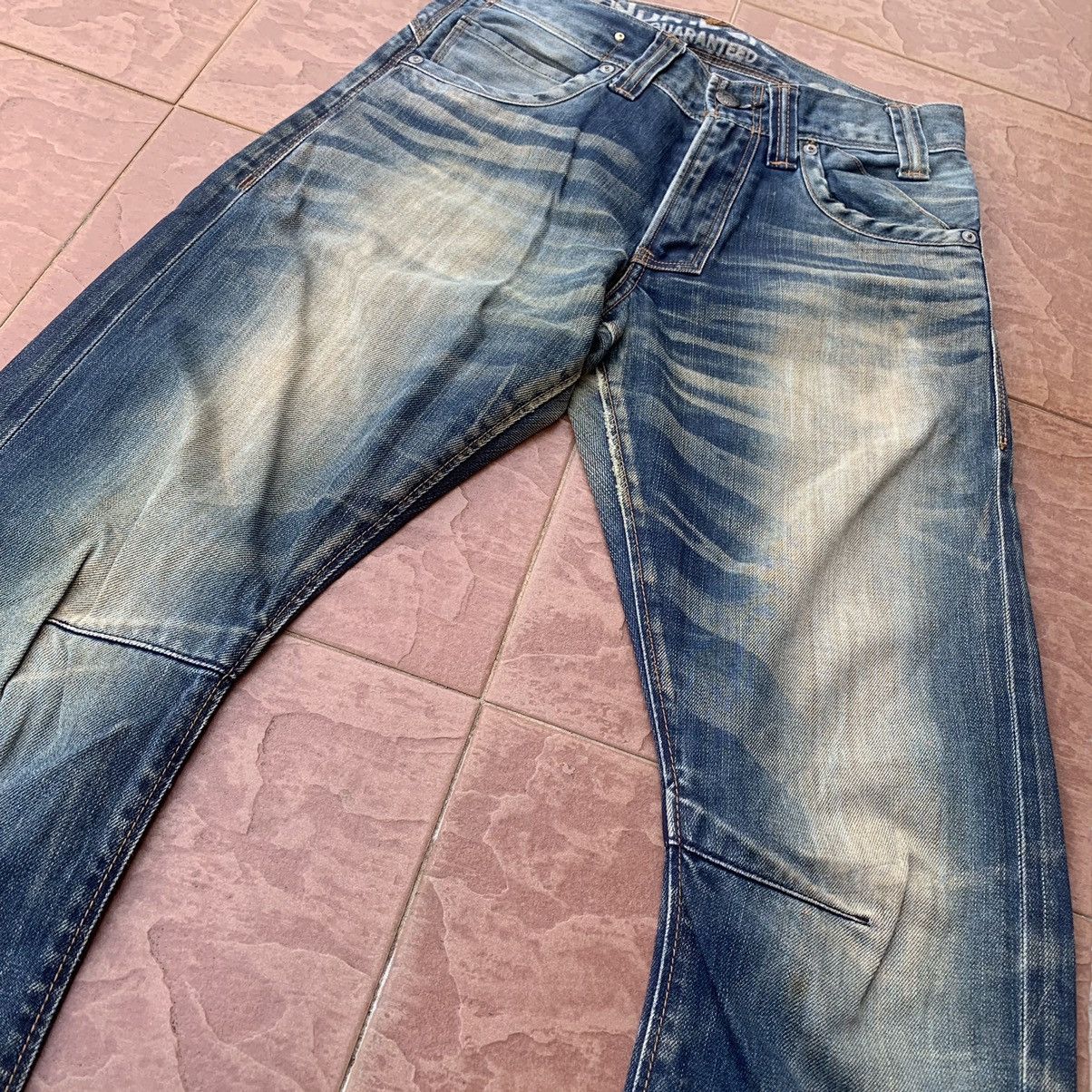 Japanese Brand × Vintage JAPANESE VINTAGE BACK NUMBER CURVED-C LEGS JEANS PANTS Size US 28 / EU 44 - 4 Thumbnail