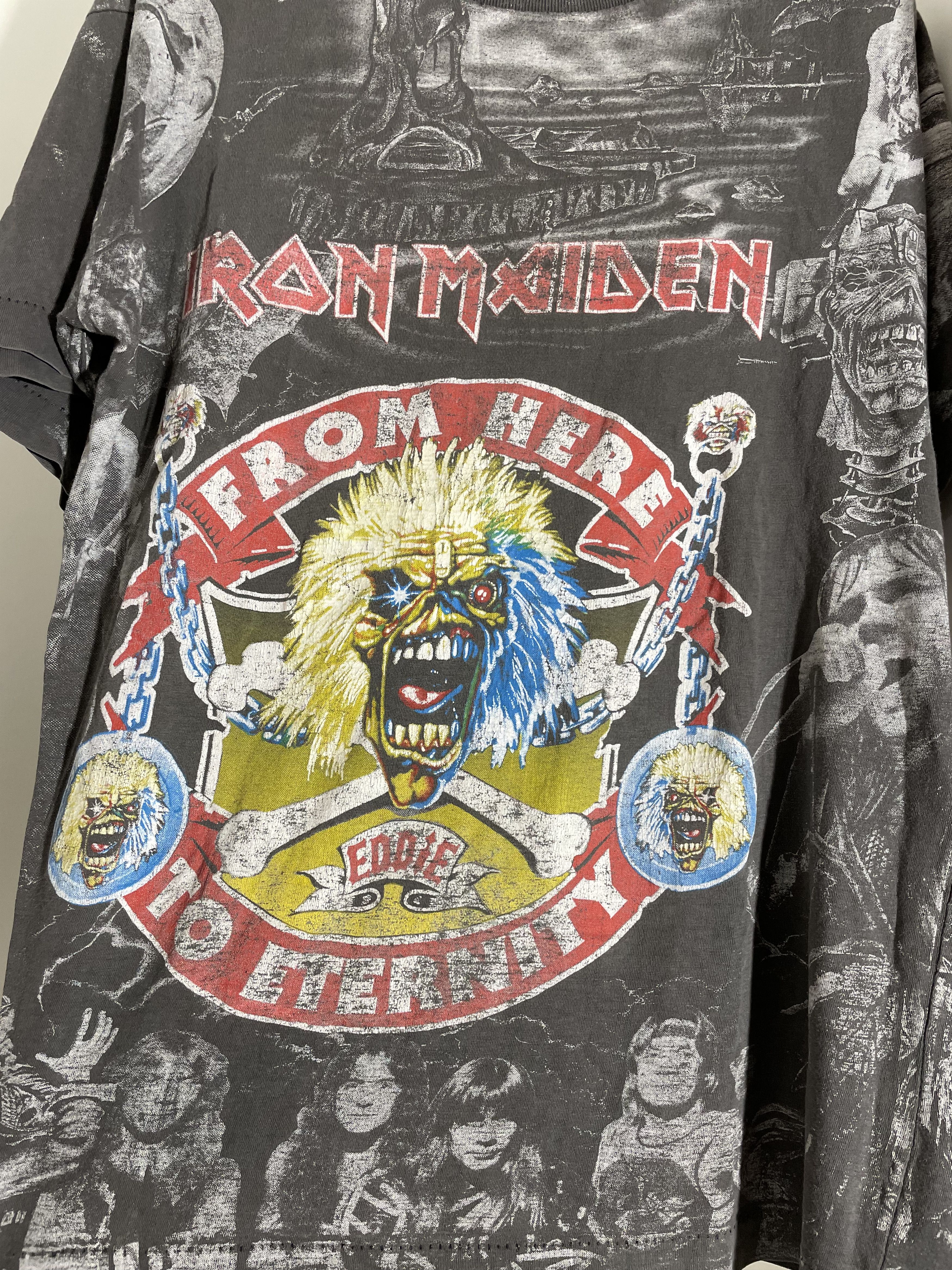 Band Tees Vintage 90s Iron Maiden From here to eternity Eddie tee Size US L / EU 52-54 / 3 - 3 Thumbnail