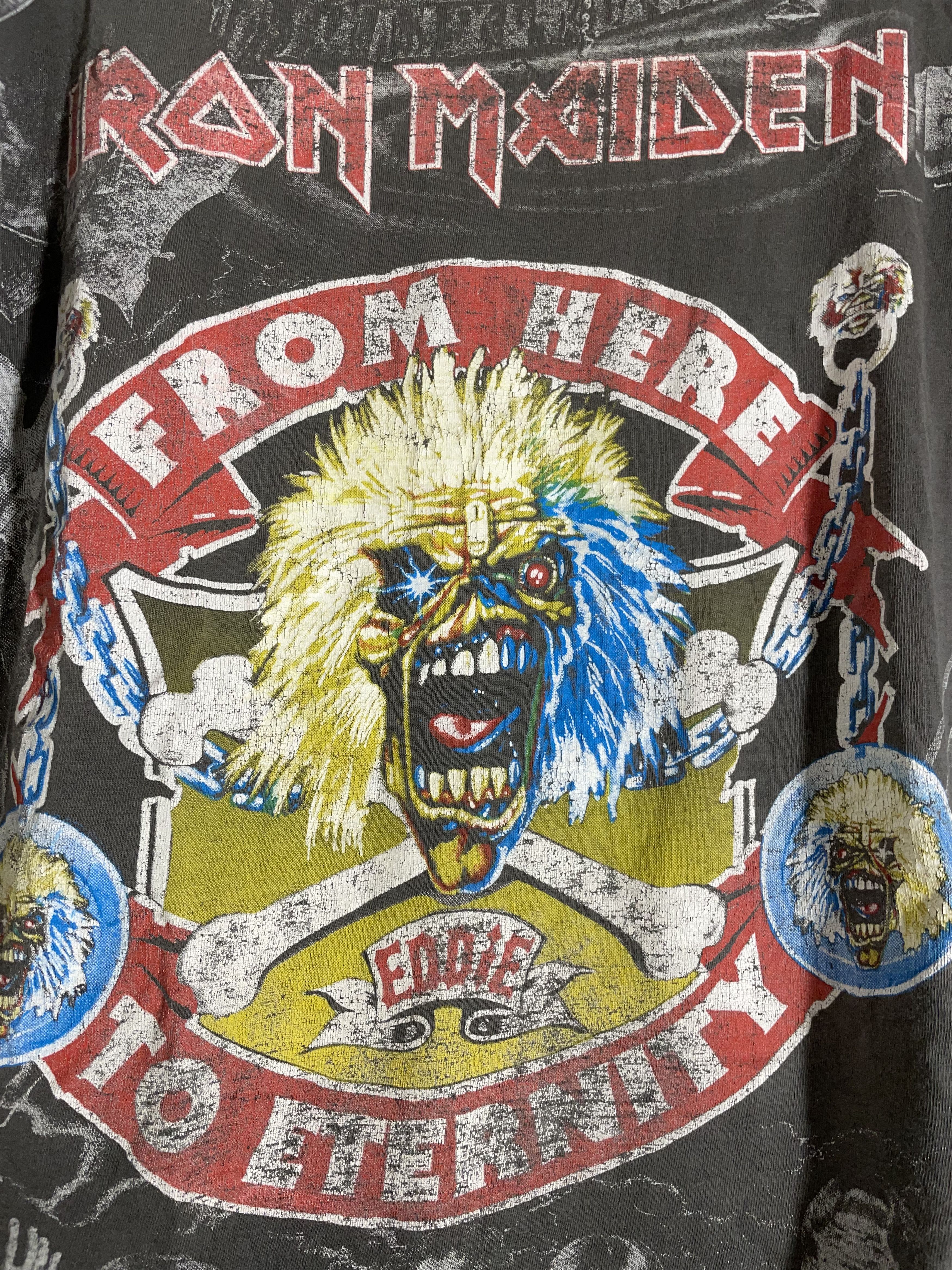 Band Tees Vintage 90s Iron Maiden From here to eternity Eddie tee Size US L / EU 52-54 / 3 - 6 Thumbnail