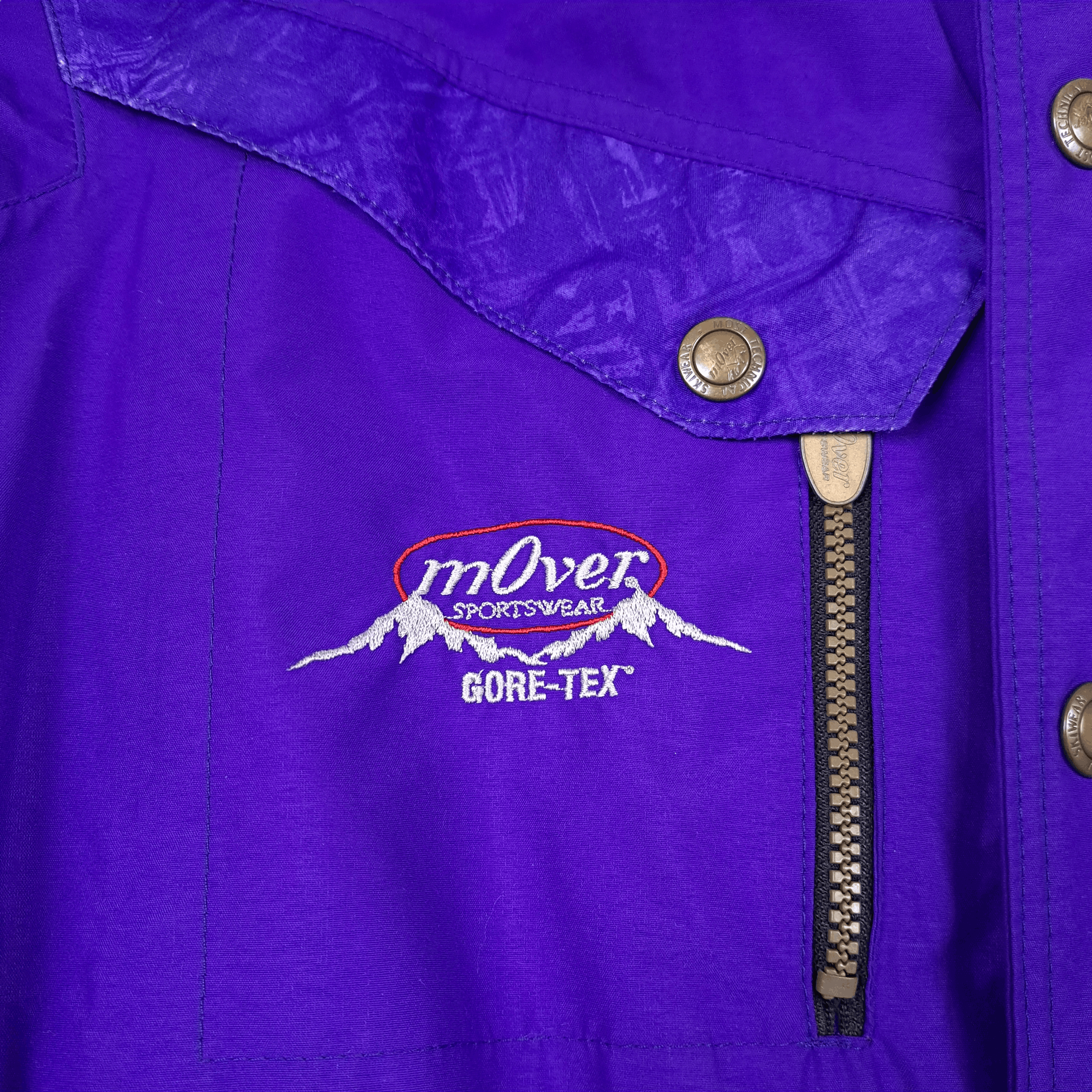 Vintage 90's Vintage Gortex Mover Technical Skiwear Purple Jacket Size US L / EU 52-54 / 3 - 3 Thumbnail