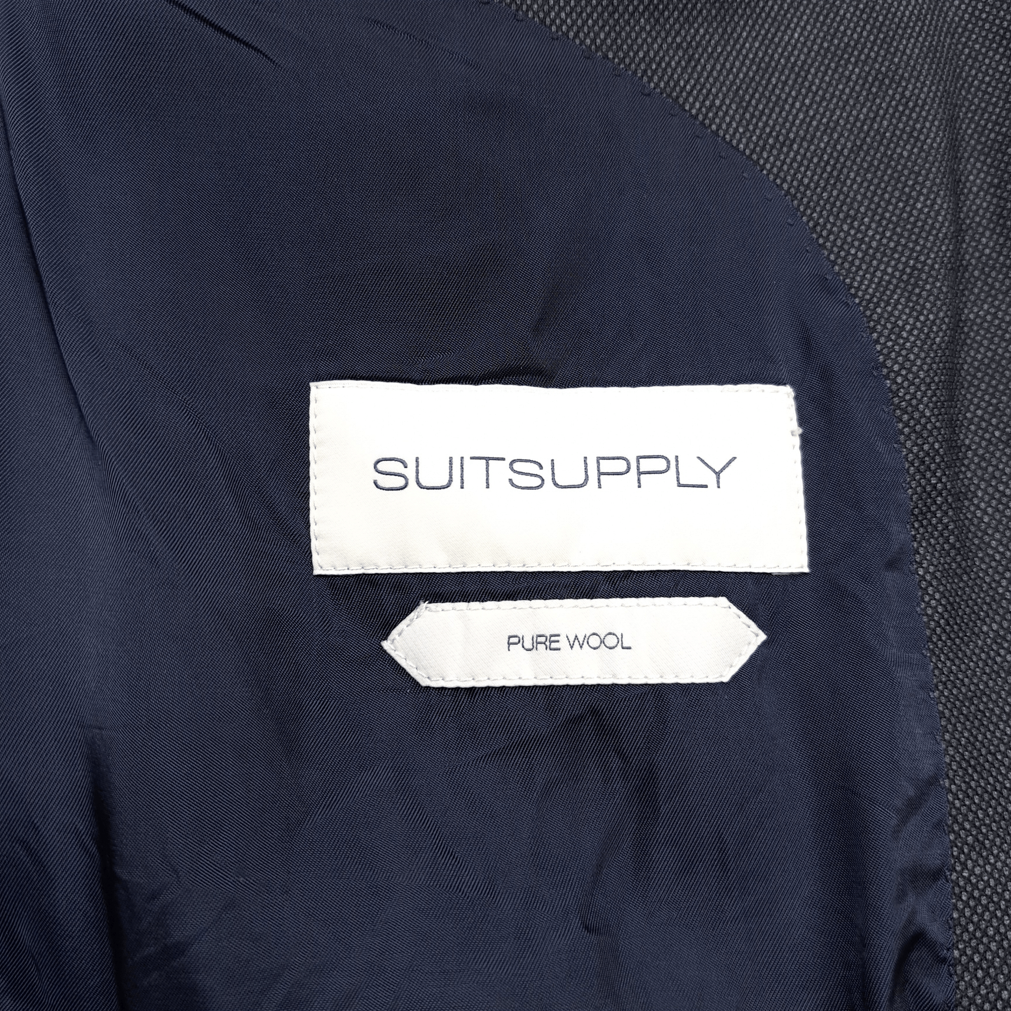 Designer × Suitsupply 💎 Size 54R 100% Wool Gray Blazer Jacket Vintage 90s Luxury Size 54R - 5 Thumbnail