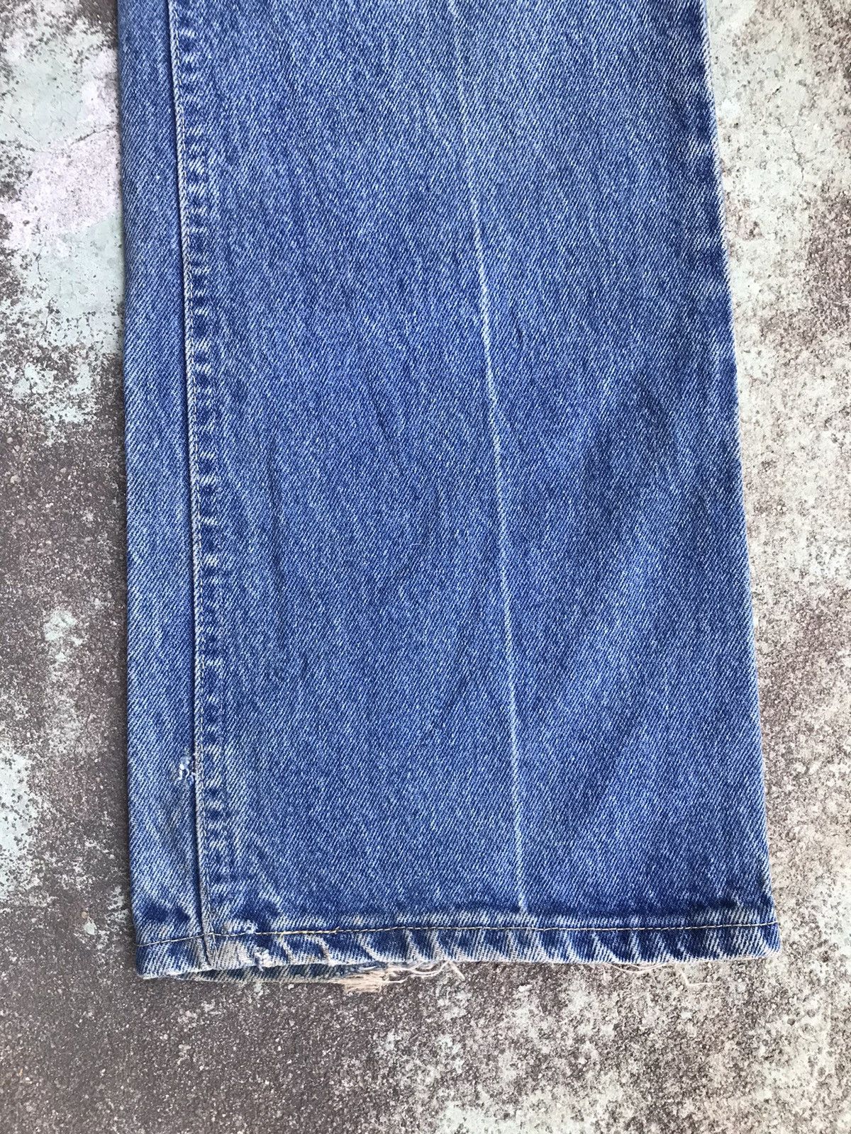 Le Grande Bleu (L.G.B.) × Lee × Vintage Vintage Lee Distressed Flare Jeans Made in USA Size US 34 / EU 50 - 3 Thumbnail