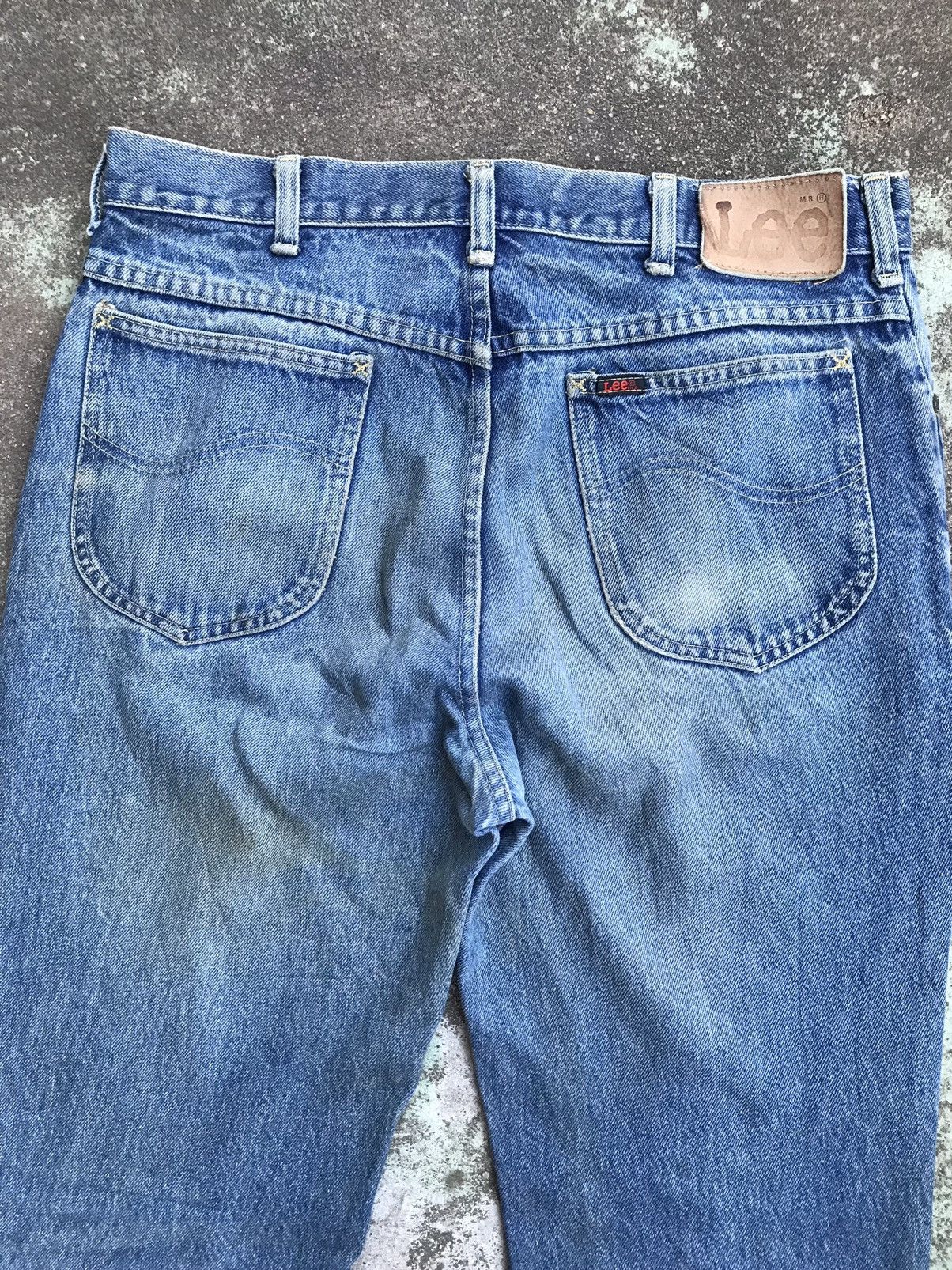 Le Grande Bleu (L.G.B.) × Lee × Vintage Vintage Lee Distressed Flare Jeans Made in USA Size US 34 / EU 50 - 9 Thumbnail