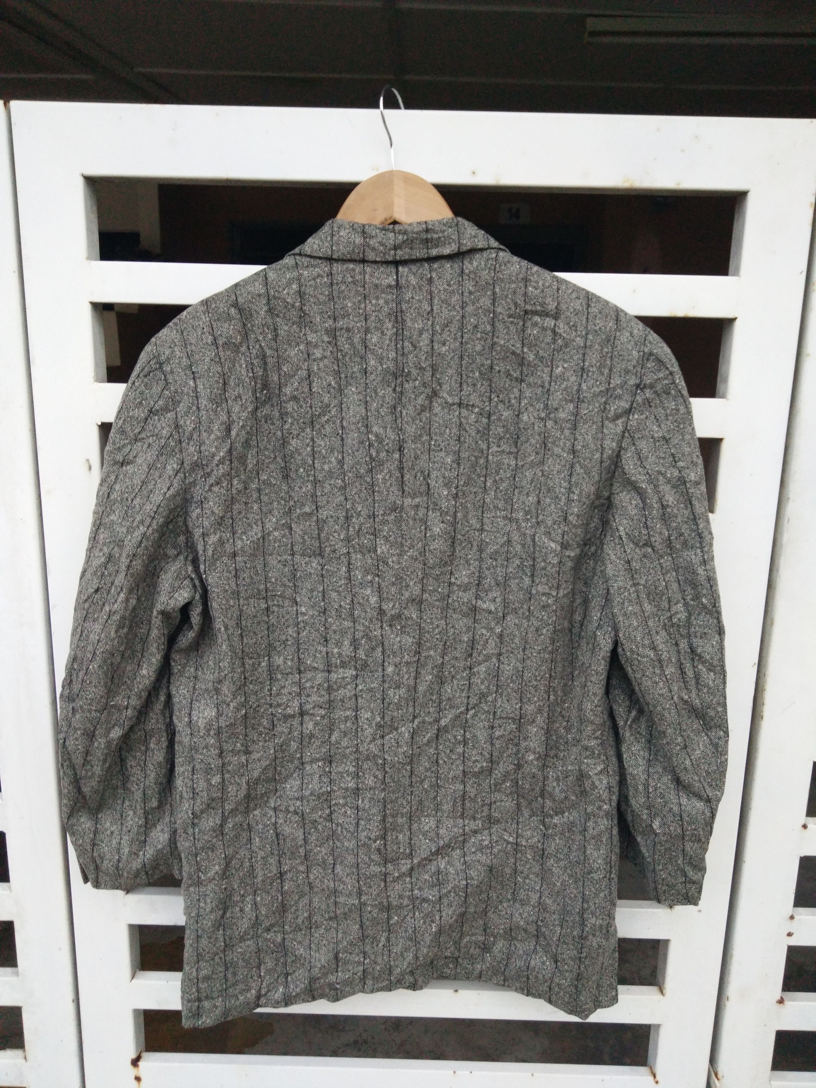 Versace 90s Gianni Versace Wool Cashmere Pinstripe Blazer Size US M / EU 48-50 / 2 - 2 Thumbnail