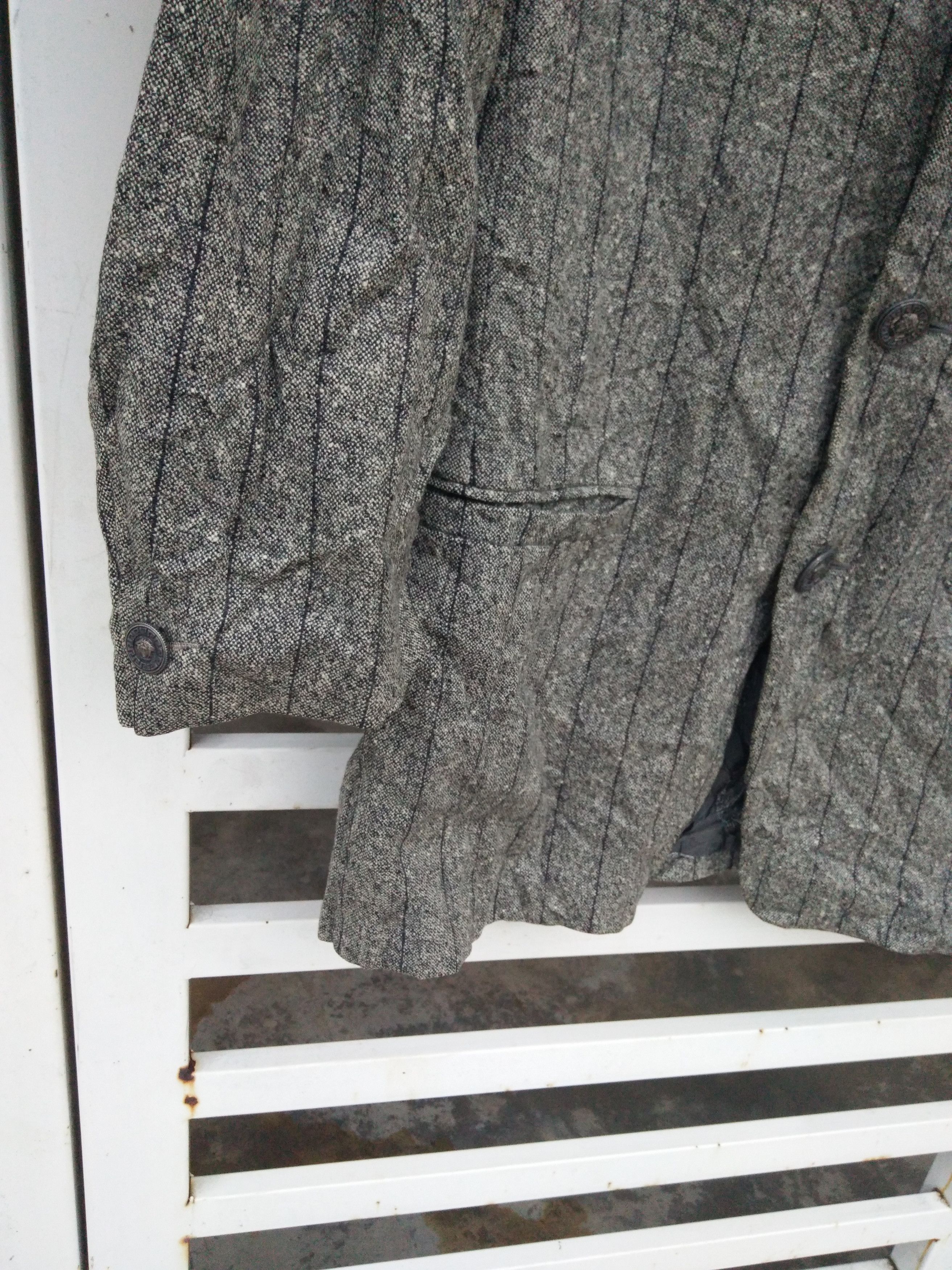 Versace 90s Gianni Versace Wool Cashmere Pinstripe Blazer Size US M / EU 48-50 / 2 - 6 Thumbnail