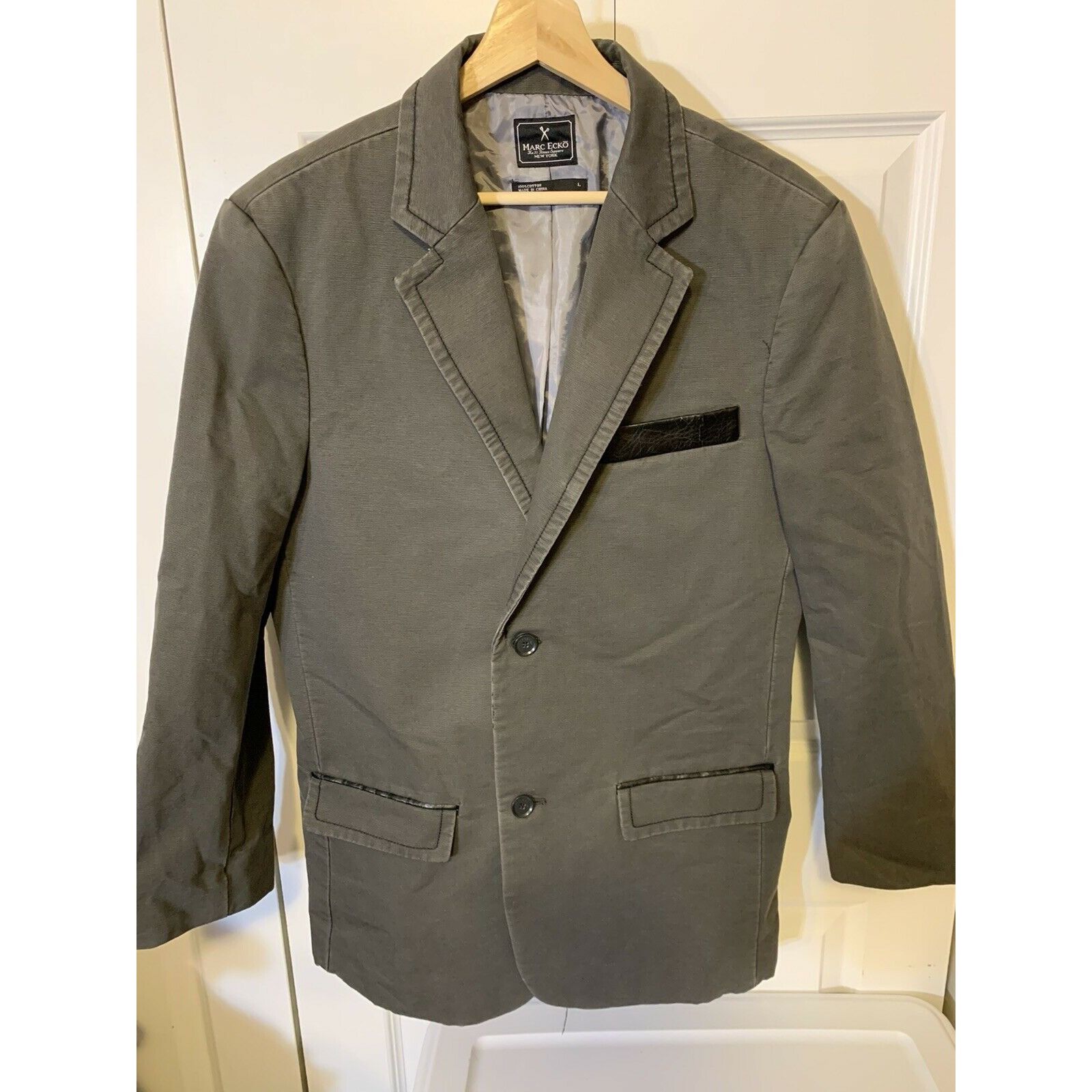 Marc Ecko Vtg Marc Ecko Cut & Sew Men's Sz L Jacket Coat Brawler Gray Size US L / EU 52-54 / 3 - 6 Thumbnail