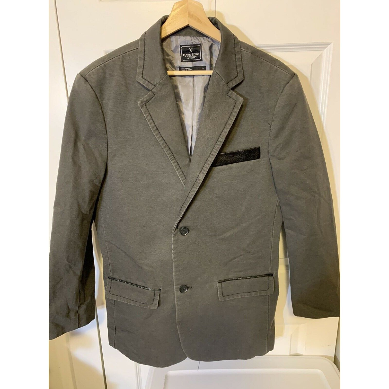 Marc Ecko Vtg Marc Ecko Cut & Sew Men's Sz L Jacket Coat Brawler Gray Size US L / EU 52-54 / 3 - 8 Thumbnail