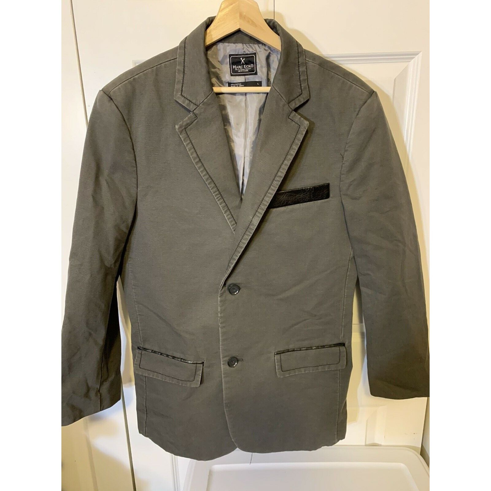 Marc Ecko Vtg Marc Ecko Cut & Sew Men's Sz L Jacket Coat Brawler Gray Size US L / EU 52-54 / 3 - 4 Thumbnail