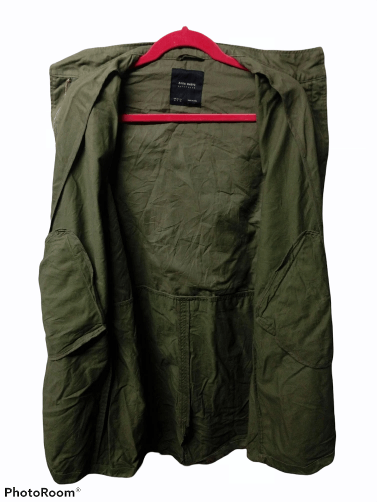 Third & Army Zara Parka Jacket Olive Green Army Embroidered Floral Size US M / EU 48-50 / 2 - 4 Thumbnail