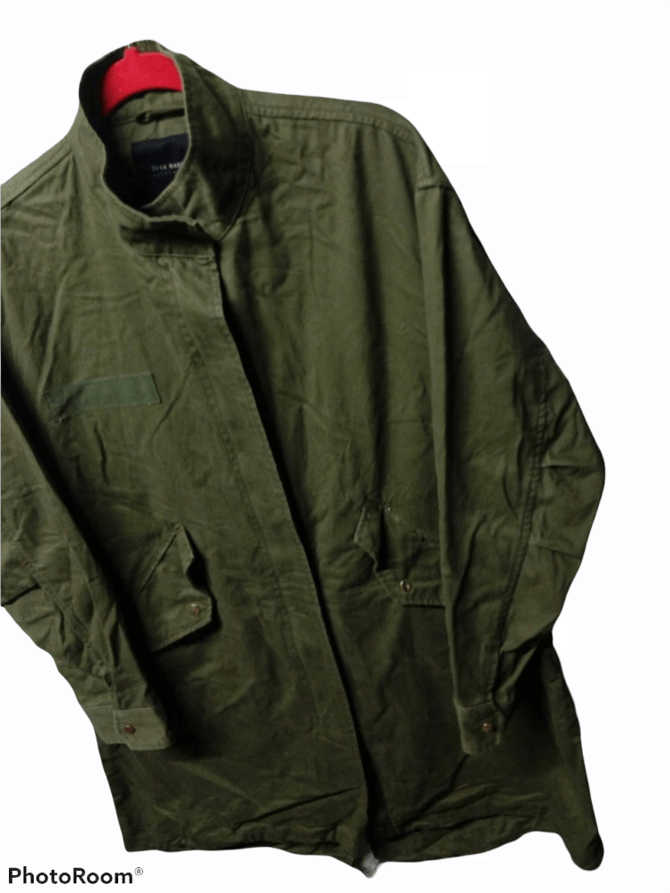 Third & Army Zara Parka Jacket Olive Green Army Embroidered Floral Size US M / EU 48-50 / 2 - 3 Thumbnail