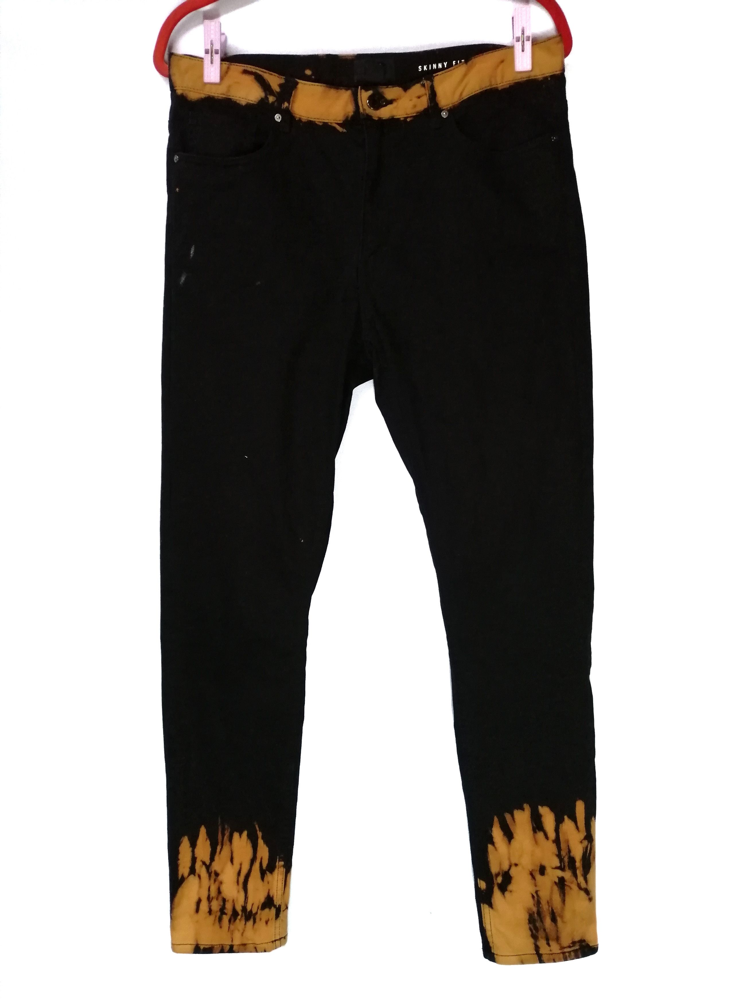 Japanese Brand Super Black Bleach HnM Skinny Fit Design For Dior Size US 32 / EU 48 - 2 Thumbnail