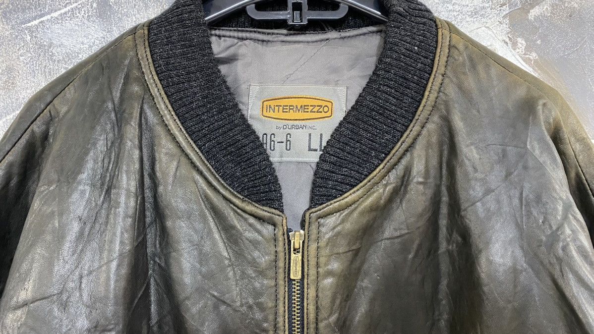 Vintage Vintage Intermezzo Sheepskin Leather Bomber Jacket Size US L / EU 52-54 / 3 - 6 Thumbnail