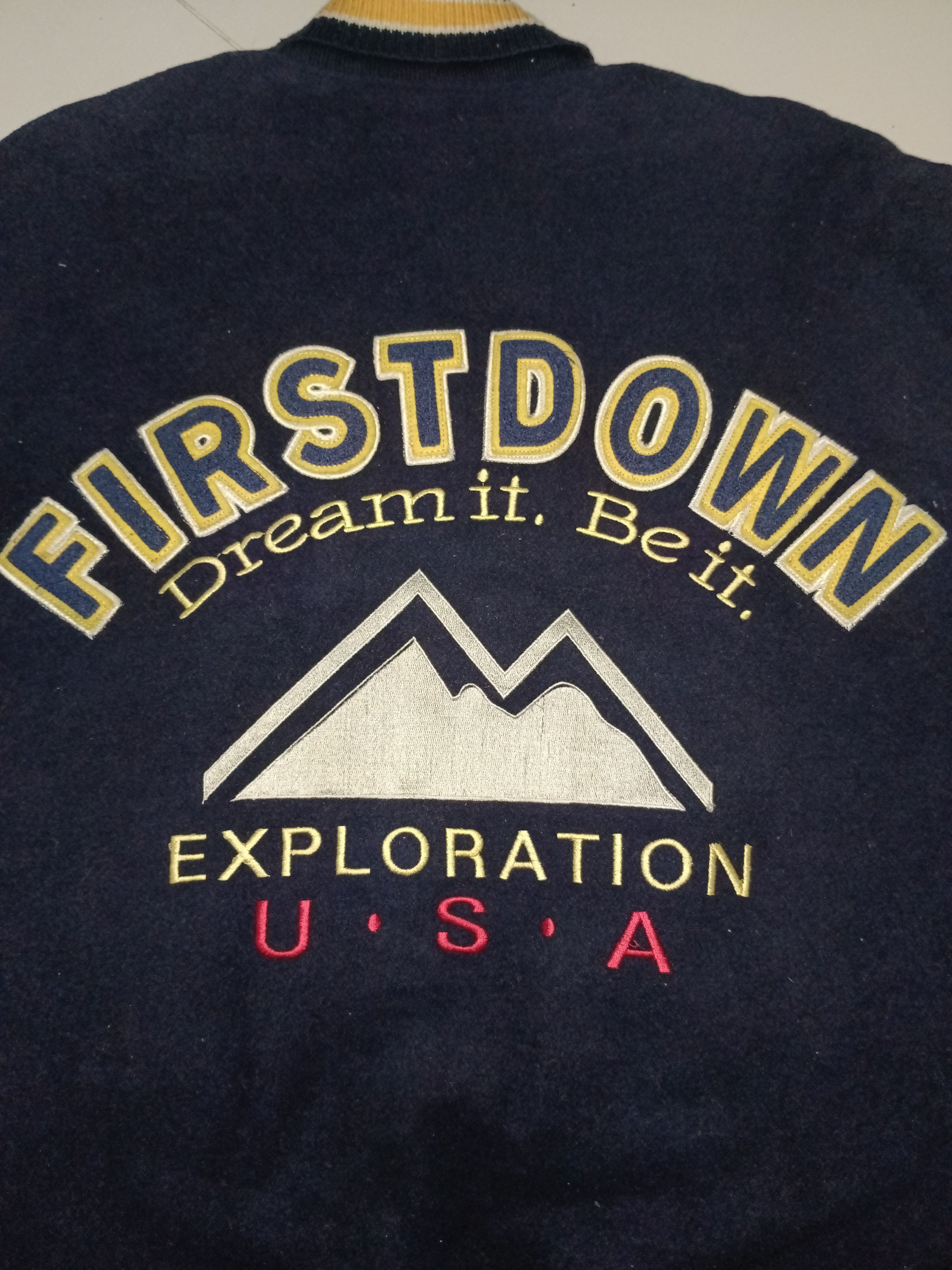 Vintage Vintage Varsity Jacket First Down Exploration USA Size US L / EU 52-54 / 3 - 7 Thumbnail