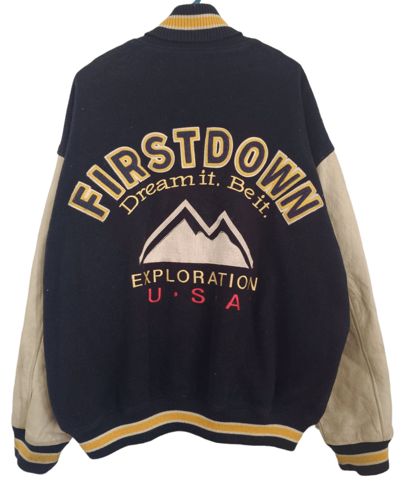 Vintage Vintage Varsity Jacket First Down Exploration USA Size US L / EU 52-54 / 3 - 1 Thumbnail