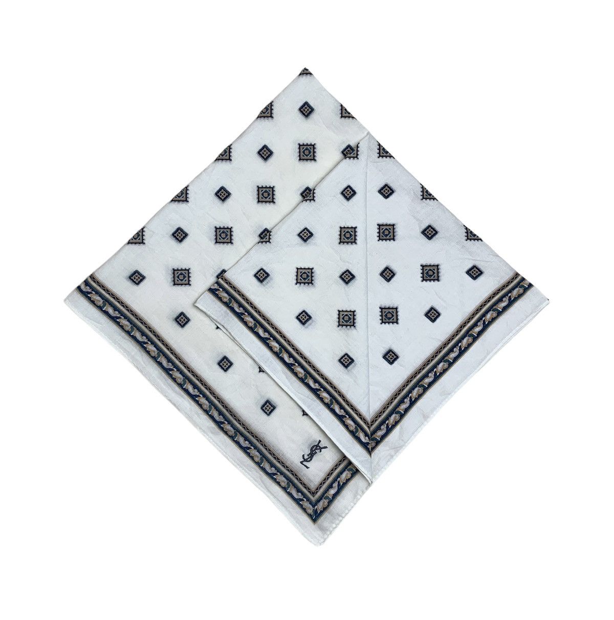 Designer YSL Handkerchief Pocketsquares Size ONE SIZE - 2 Thumbnail