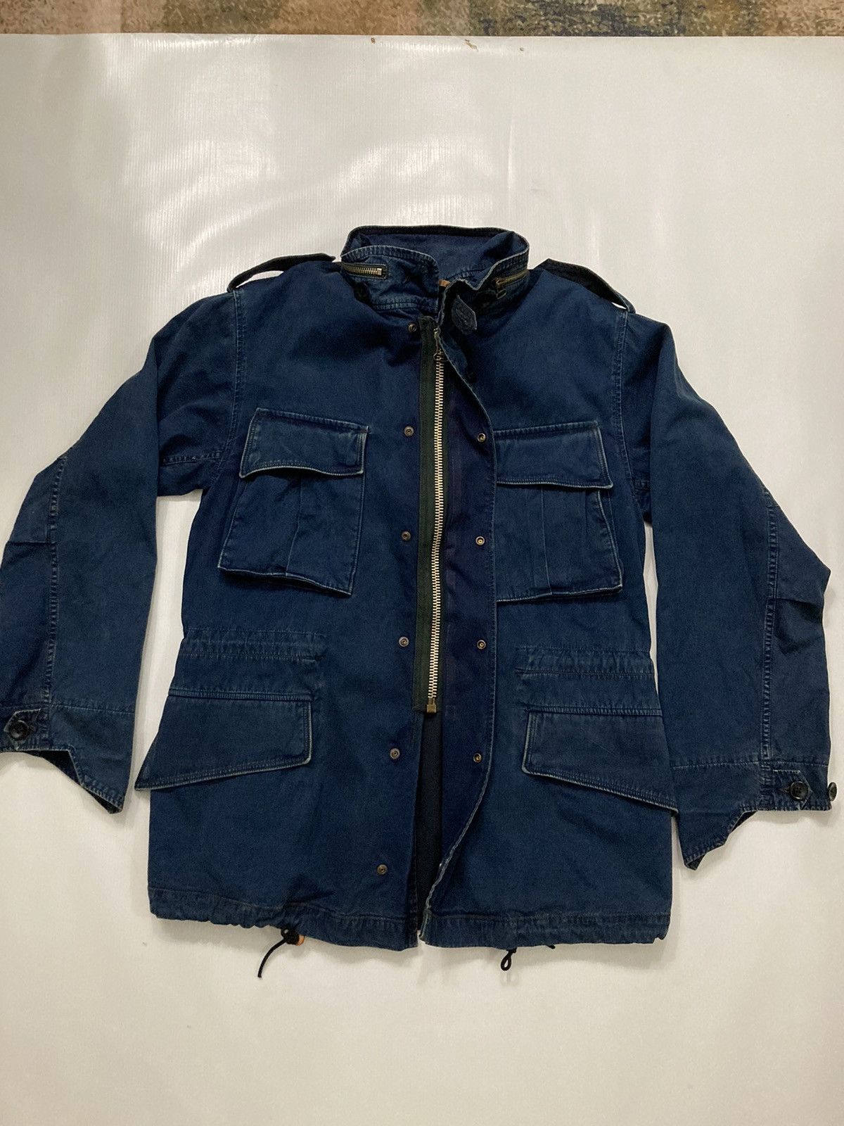 image of Kapital x Kapital Kountry M65 Military Jacket in Navy Blue, Men's (Size Medium)