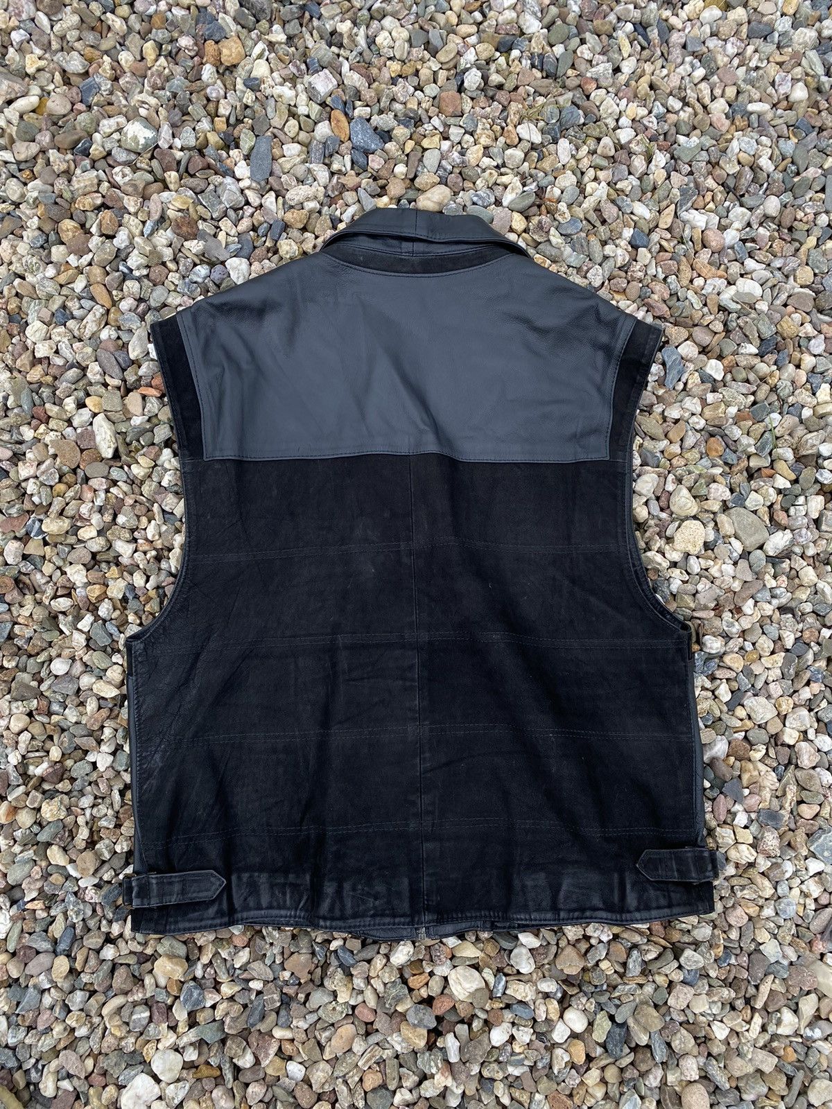 Leather Jacket Vintage avant garde genuine leather vest Grailed