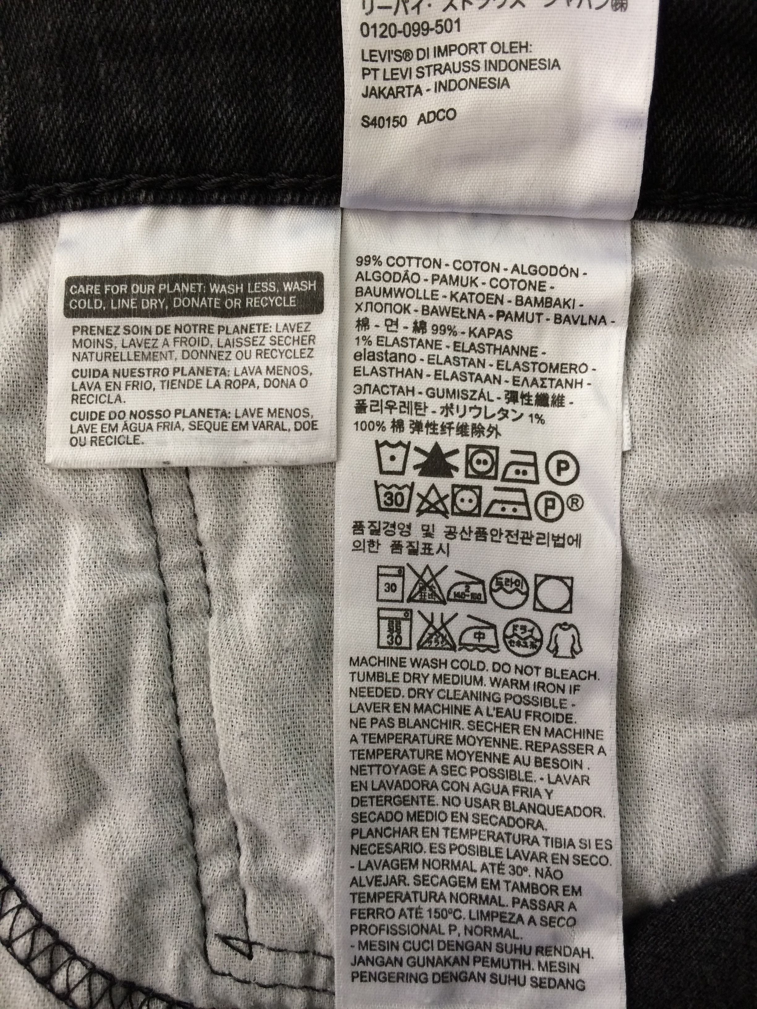Levi's Distressed Levis 511 Slim Fit Jeans #B-059 Size US 35 - 10 Thumbnail