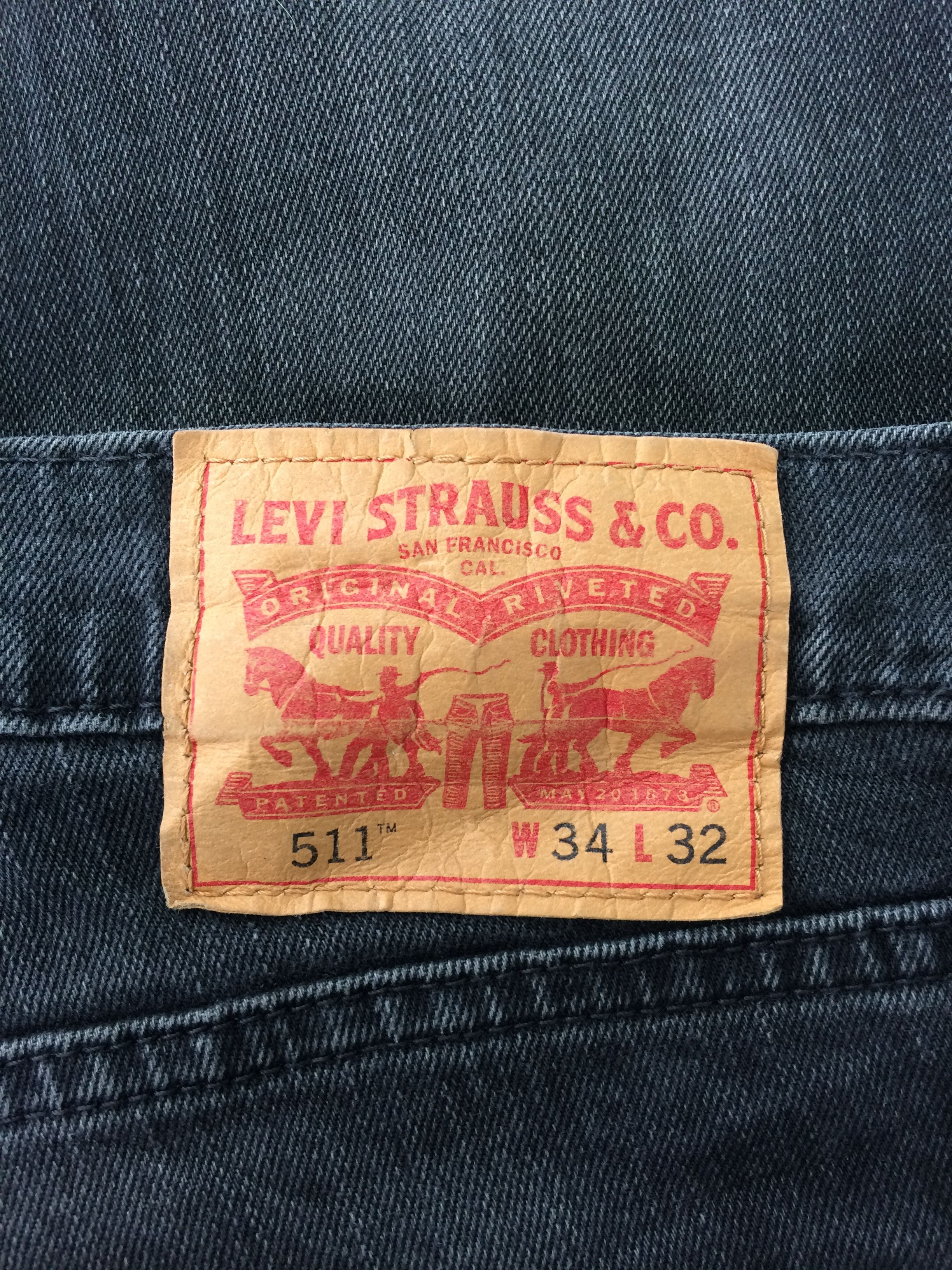 Levi's Distressed Levis 511 Slim Fit Jeans #B-059 Size US 35 - 7 Thumbnail