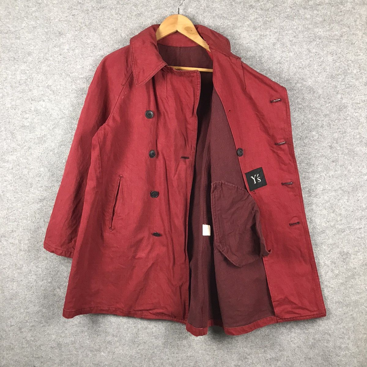 Y's × Yohji Yamamoto YOHJI YAMAMOTO DOUBLE BREAST COTTAN COAT JACKET RARE COLOUR Size US M / EU 48-50 / 2 - 10 Thumbnail