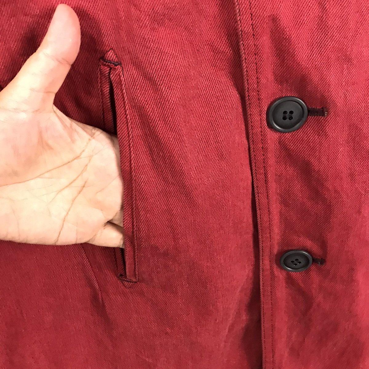 Y's × Yohji Yamamoto YOHJI YAMAMOTO DOUBLE BREAST COTTAN COAT JACKET RARE COLOUR Size US M / EU 48-50 / 2 - 6 Thumbnail
