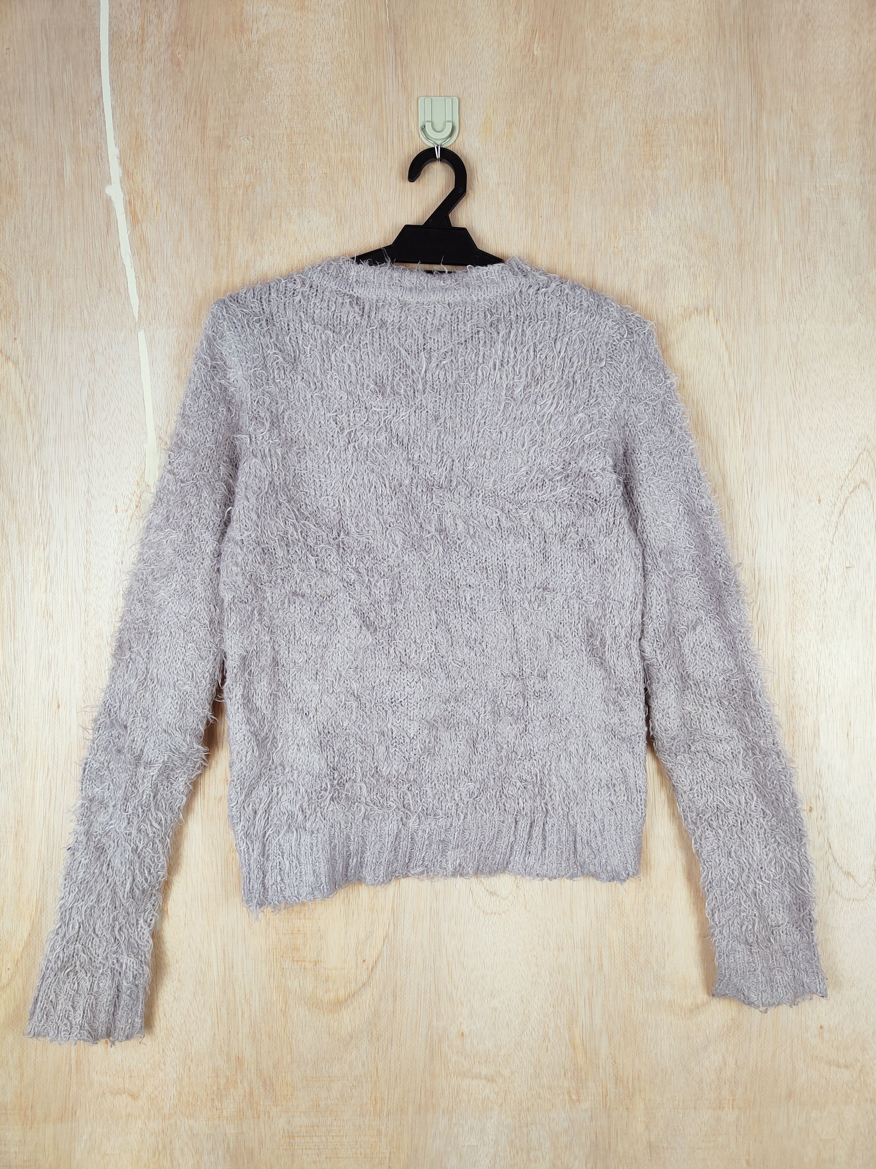 Vintage Archives Gray Shag Shaggy Fur Mohair Knitwear #S257 Size US S / EU 44-46 / 1 - 5 Thumbnail