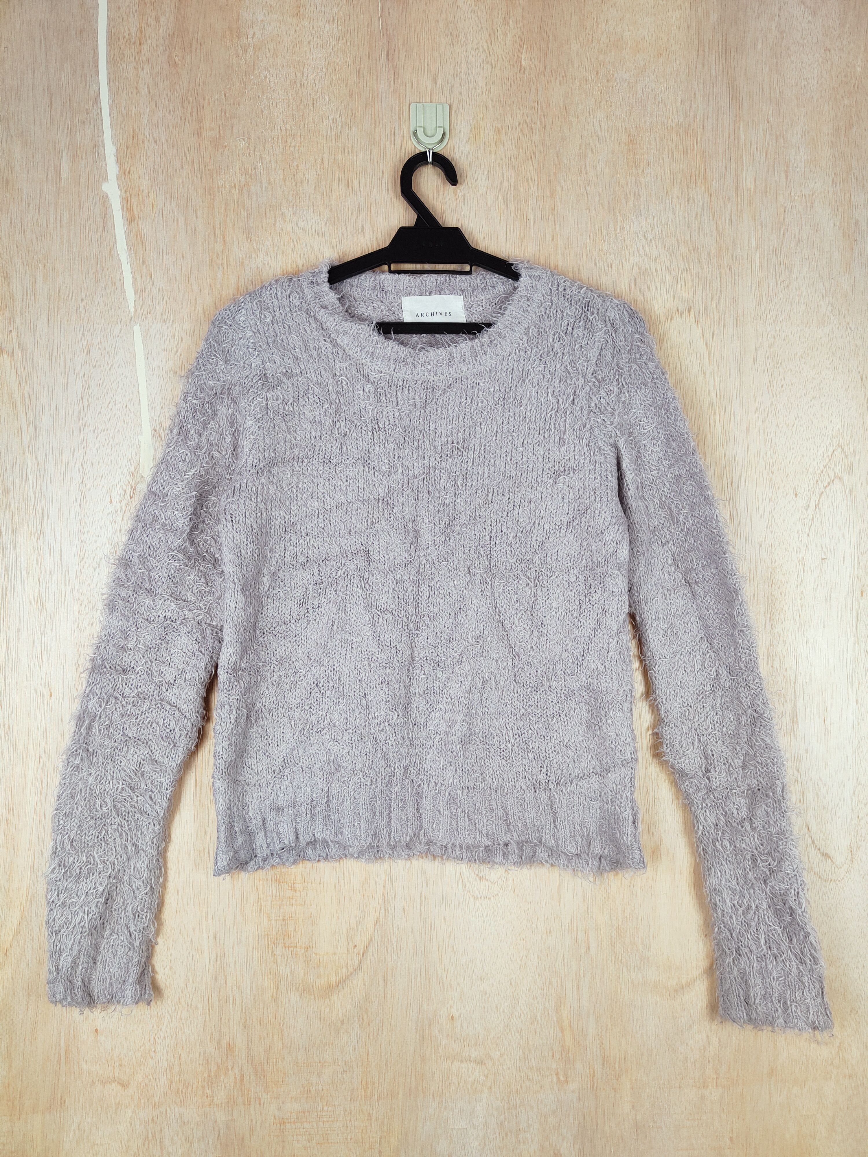 Vintage Archives Gray Shag Shaggy Fur Mohair Knitwear #S257 Size US S / EU 44-46 / 1 - 1 Thumbnail