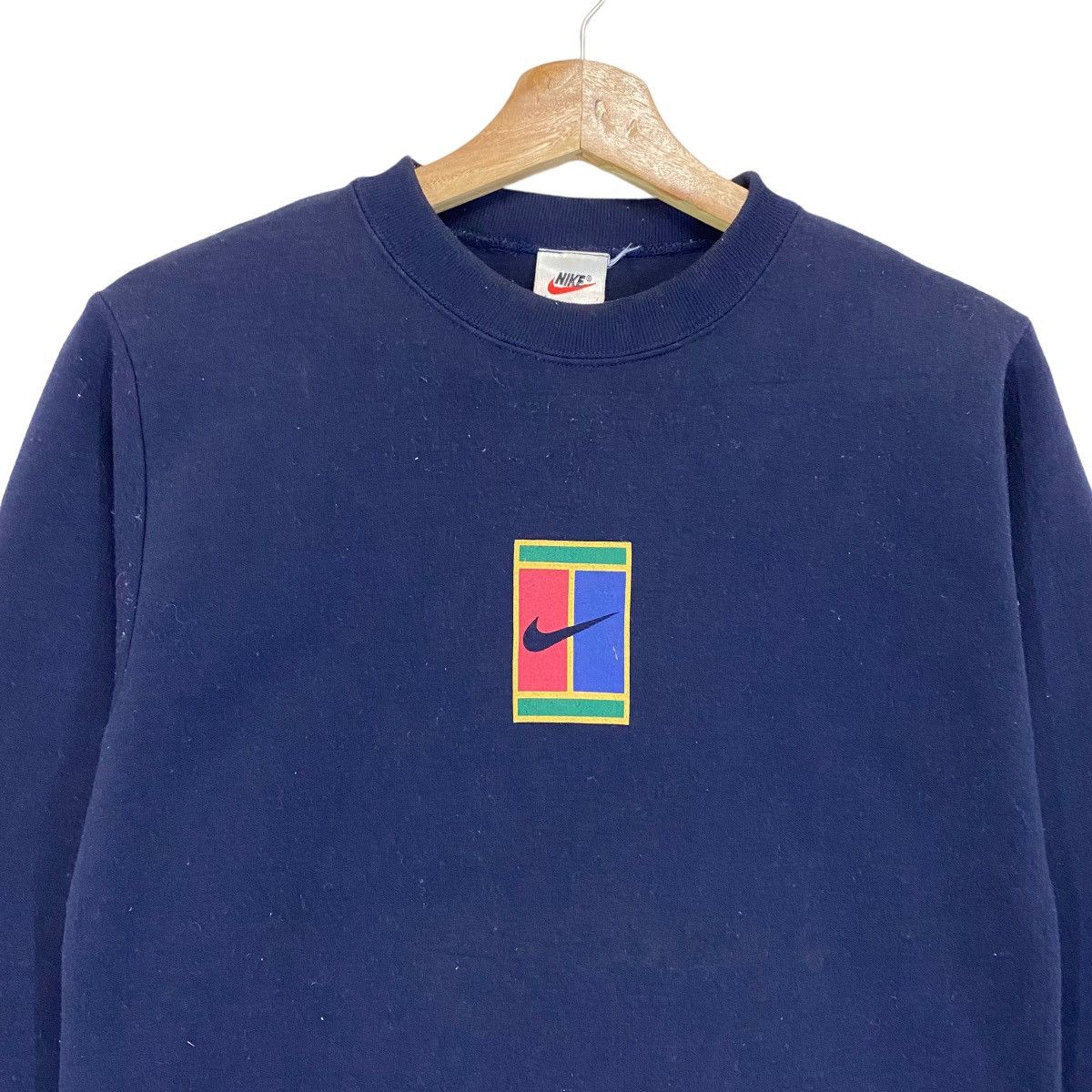Nike × Vintage Vintage 90s Nike Court Crewneck Sweatshirt Size S Size US S / EU 44-46 / 1 - 4 Thumbnail