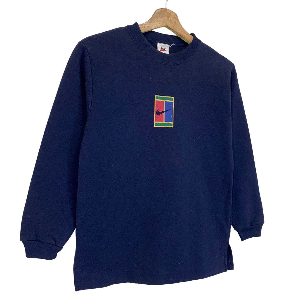 Nike × Vintage Vintage 90s Nike Court Crewneck Sweatshirt Size S Size US S / EU 44-46 / 1 - 2 Thumbnail