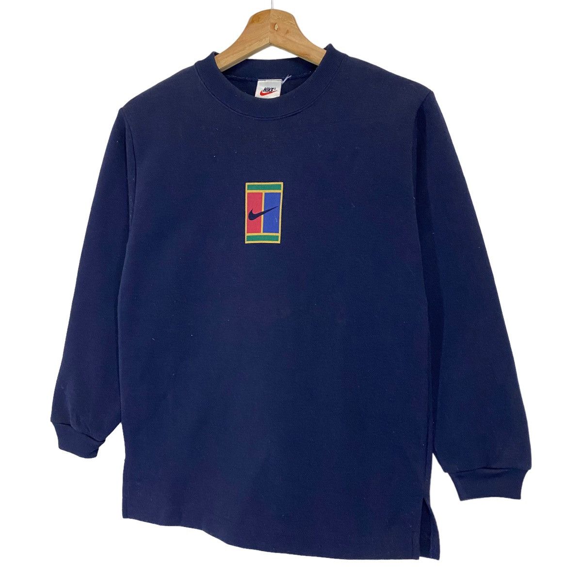 Nike × Vintage Vintage 90s Nike Court Crewneck Sweatshirt Size S Size US S / EU 44-46 / 1 - 3 Thumbnail