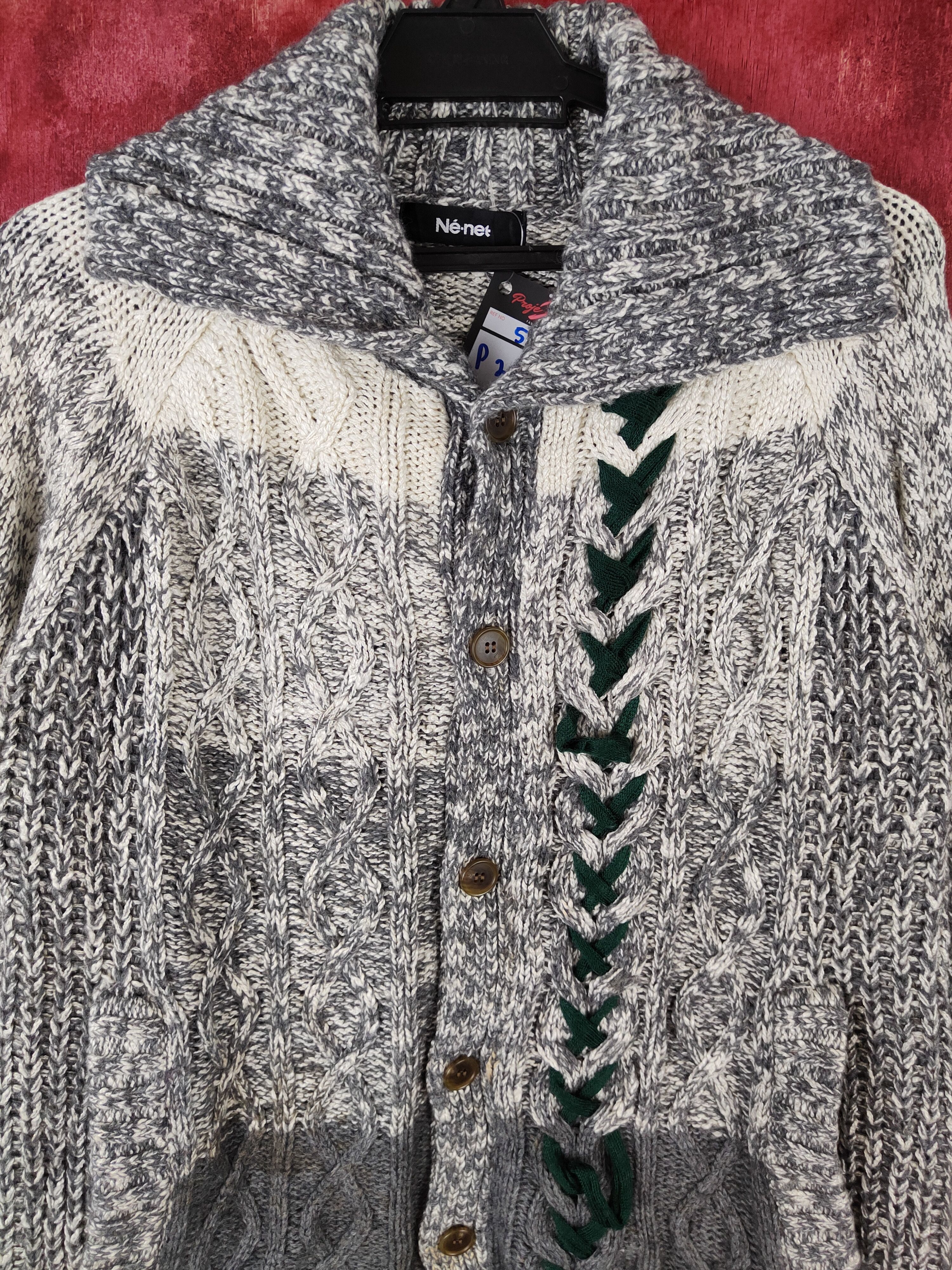 Ne-Net Né-net Gray Knitwear cardign art japan #5171 Size US M / EU 48-50 / 2 - 2 Thumbnail