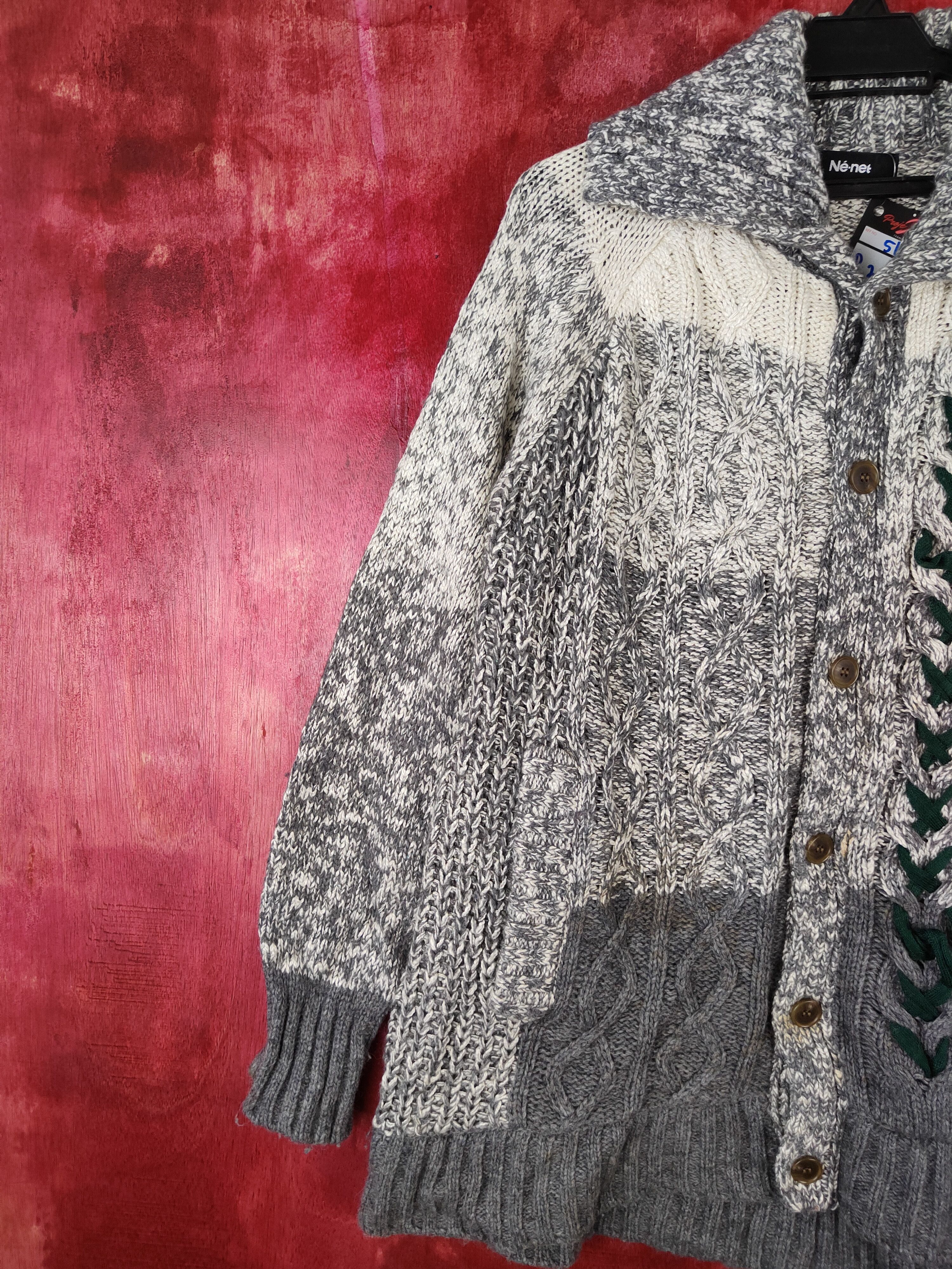 Ne-Net Né-net Gray Knitwear cardign art japan #5171 Size US M / EU 48-50 / 2 - 5 Thumbnail