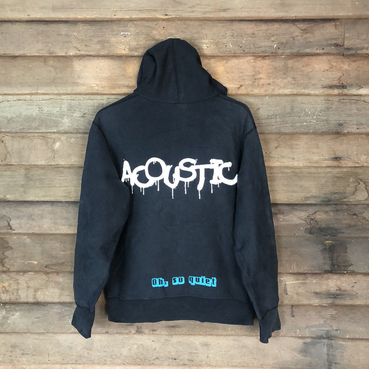 image of Acoustic Japan Sweater Dark Blue Hoodie 4767, Men's (Size Medium)