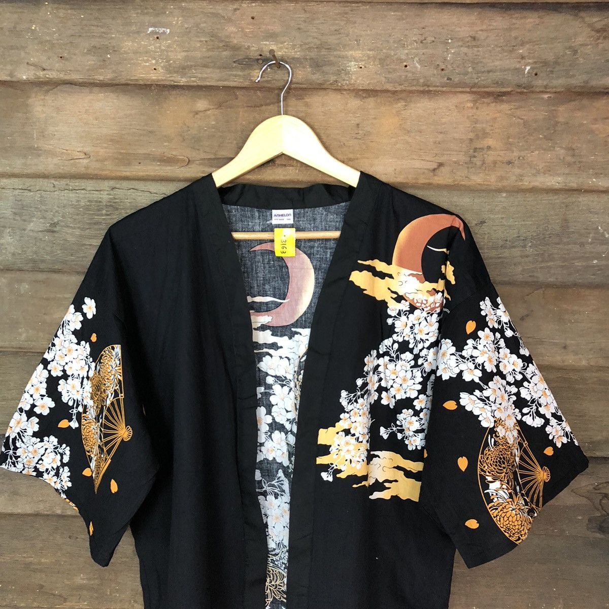 Japanese Brand Kimono art lady japan Black cardigan #3163 Size US L / EU 52-54 / 3 - 7 Thumbnail