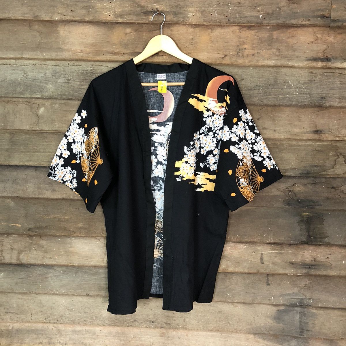 Japanese Brand Kimono art lady japan Black cardigan #3163 Size US L / EU 52-54 / 3 - 6 Thumbnail
