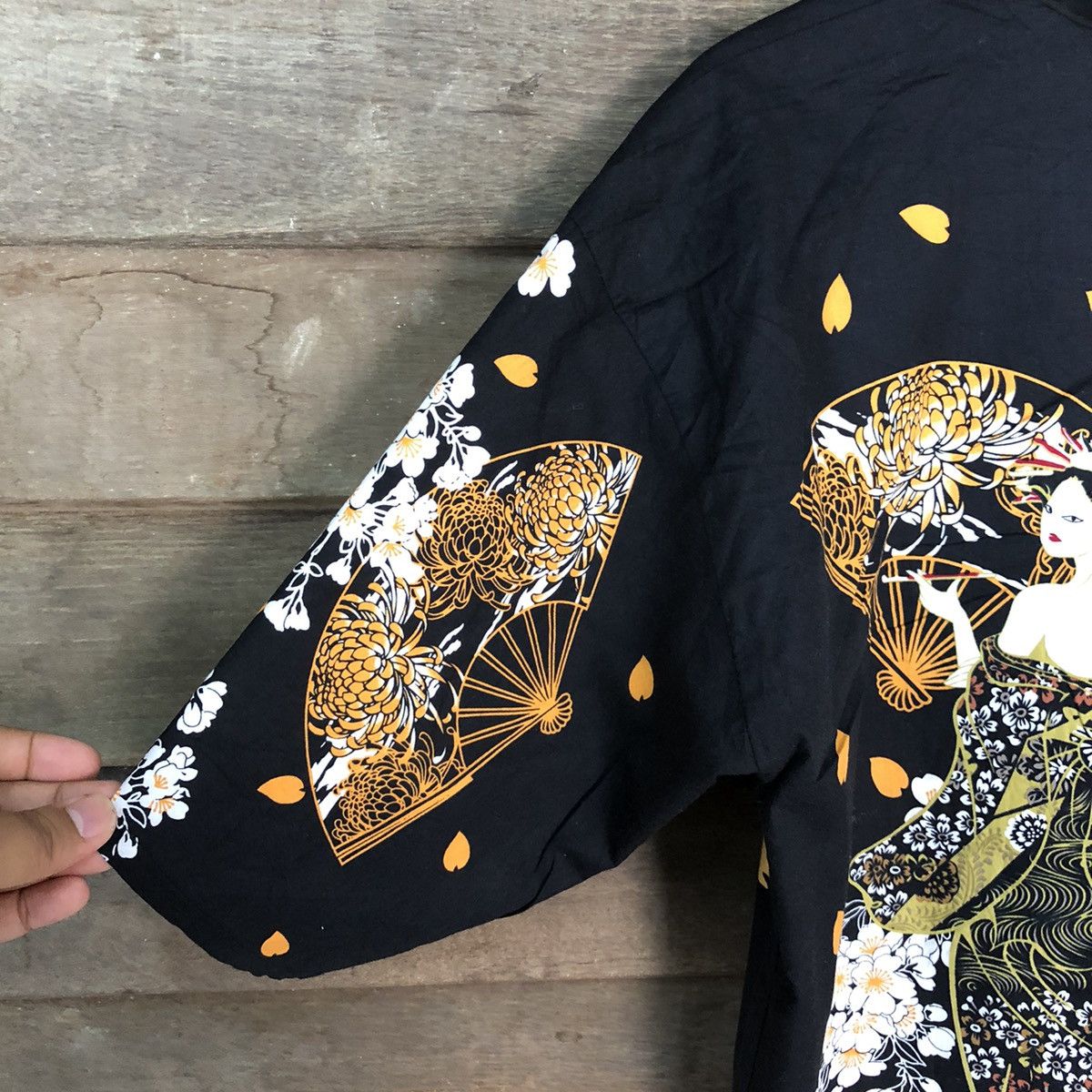 Japanese Brand Kimono art lady japan Black cardigan #3163 Size US L / EU 52-54 / 3 - 4 Thumbnail