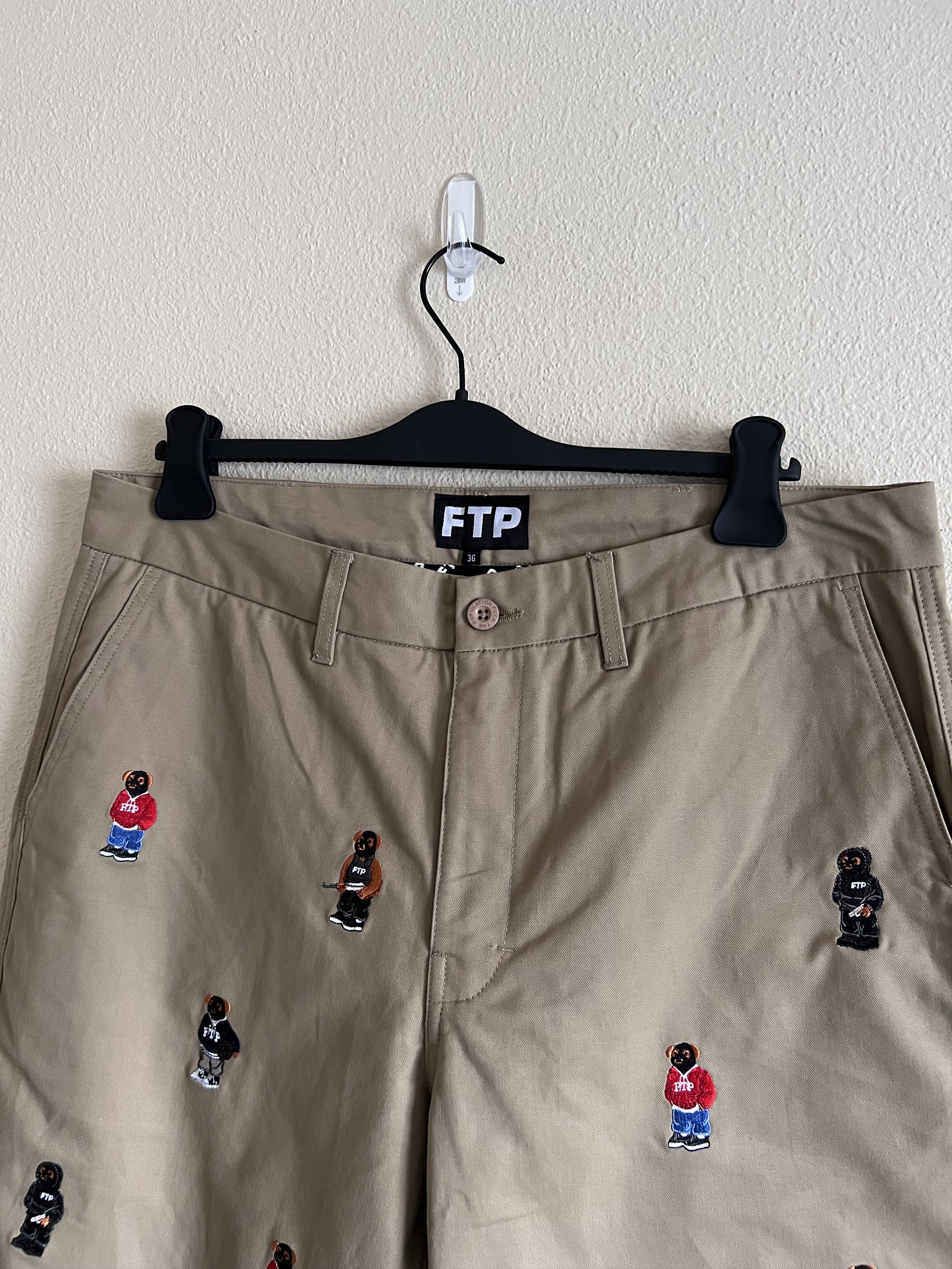 Fuck The Population FTP Bear Chino Pants in Khaki | Grailed