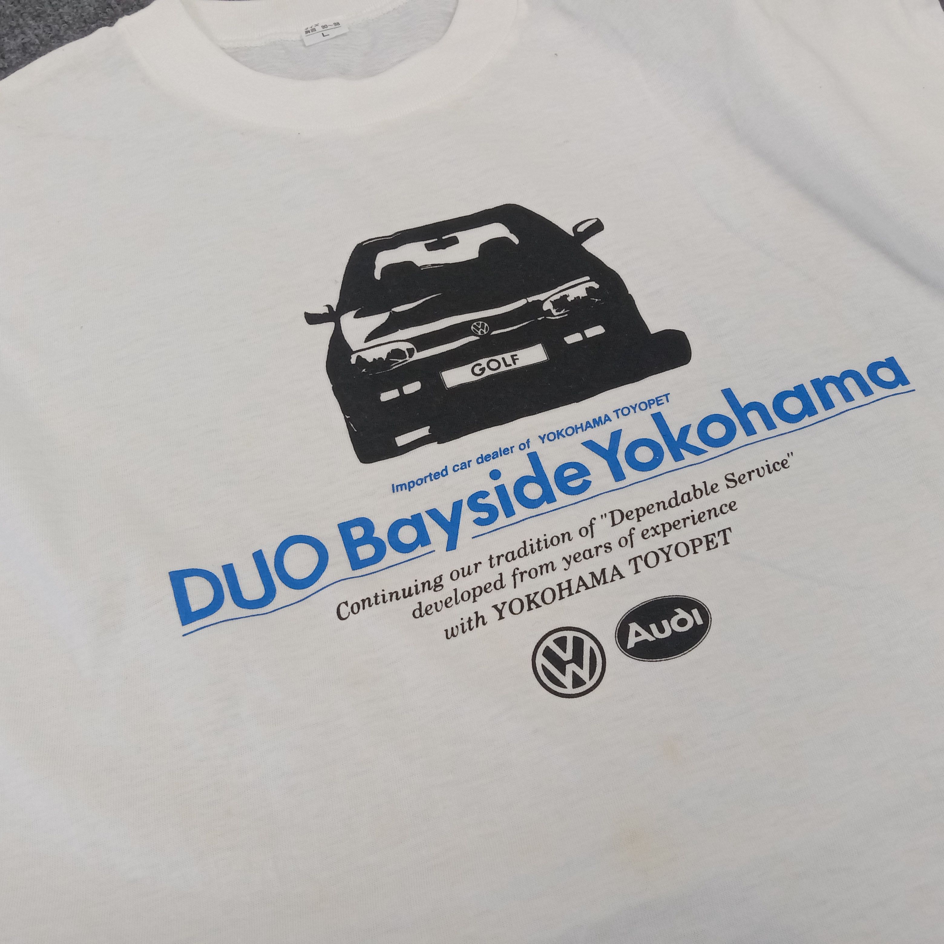 Vintage Volkswagen Golf Duo Bayside Yokohama Racing Tshirt Size US L / EU 52-54 / 3 - 2 Thumbnail
