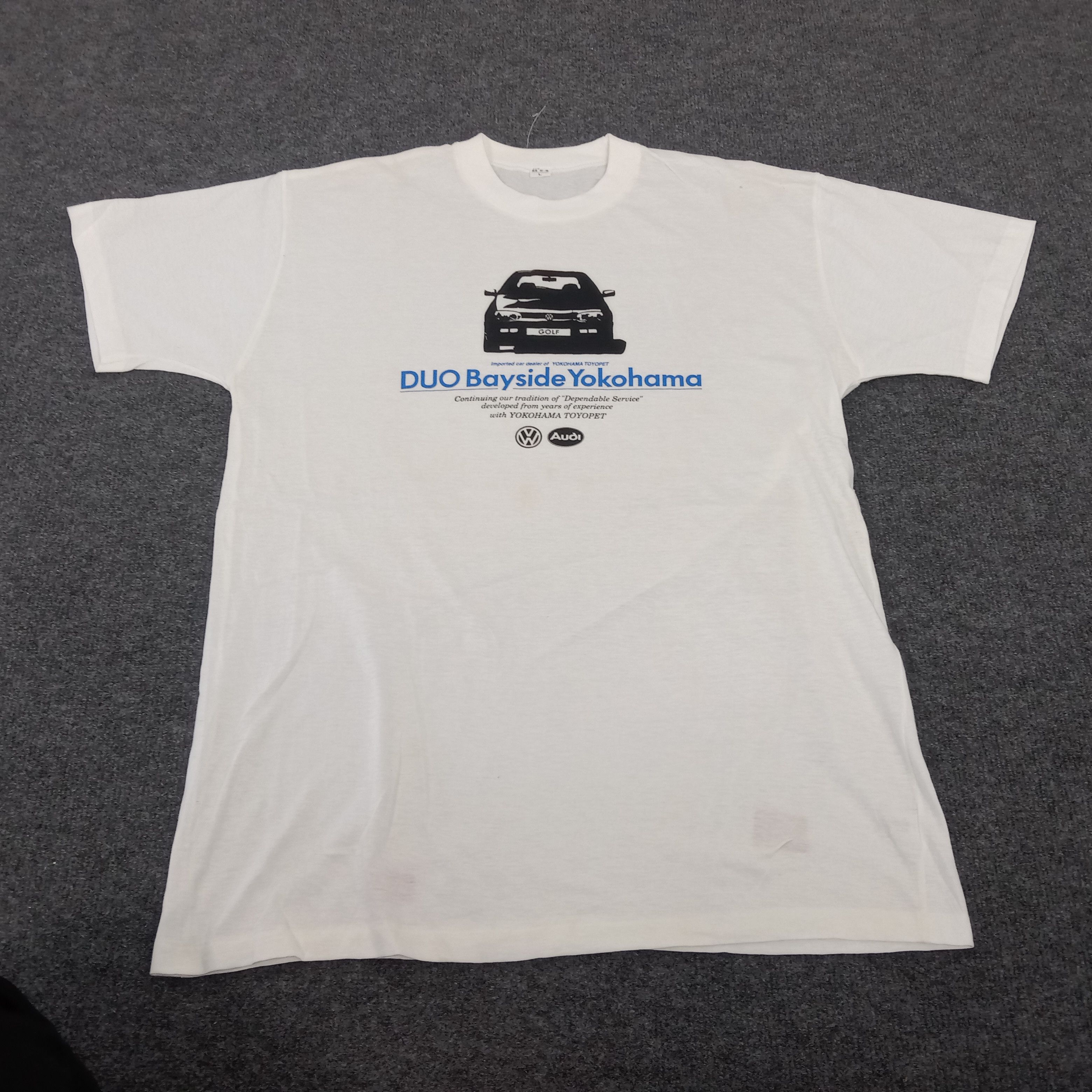 Vintage Volkswagen Golf Duo Bayside Yokohama Racing Tshirt Size US L / EU 52-54 / 3 - 1 Thumbnail