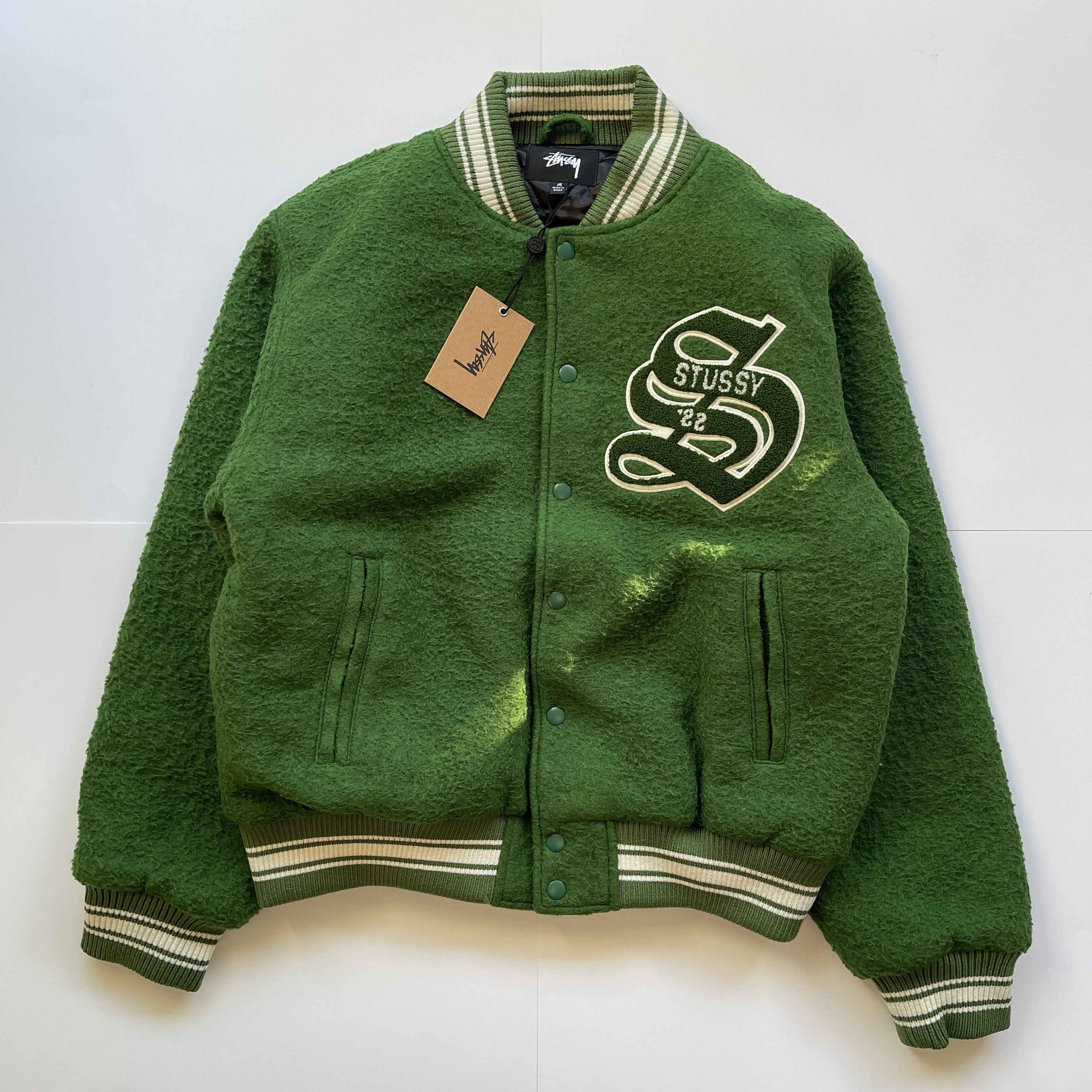 ジャケット・アウター Stussy Casentino Wool Varsity Jacket Buy Stussy Casentino Wool Varsity Jacket 'Black' - 115678