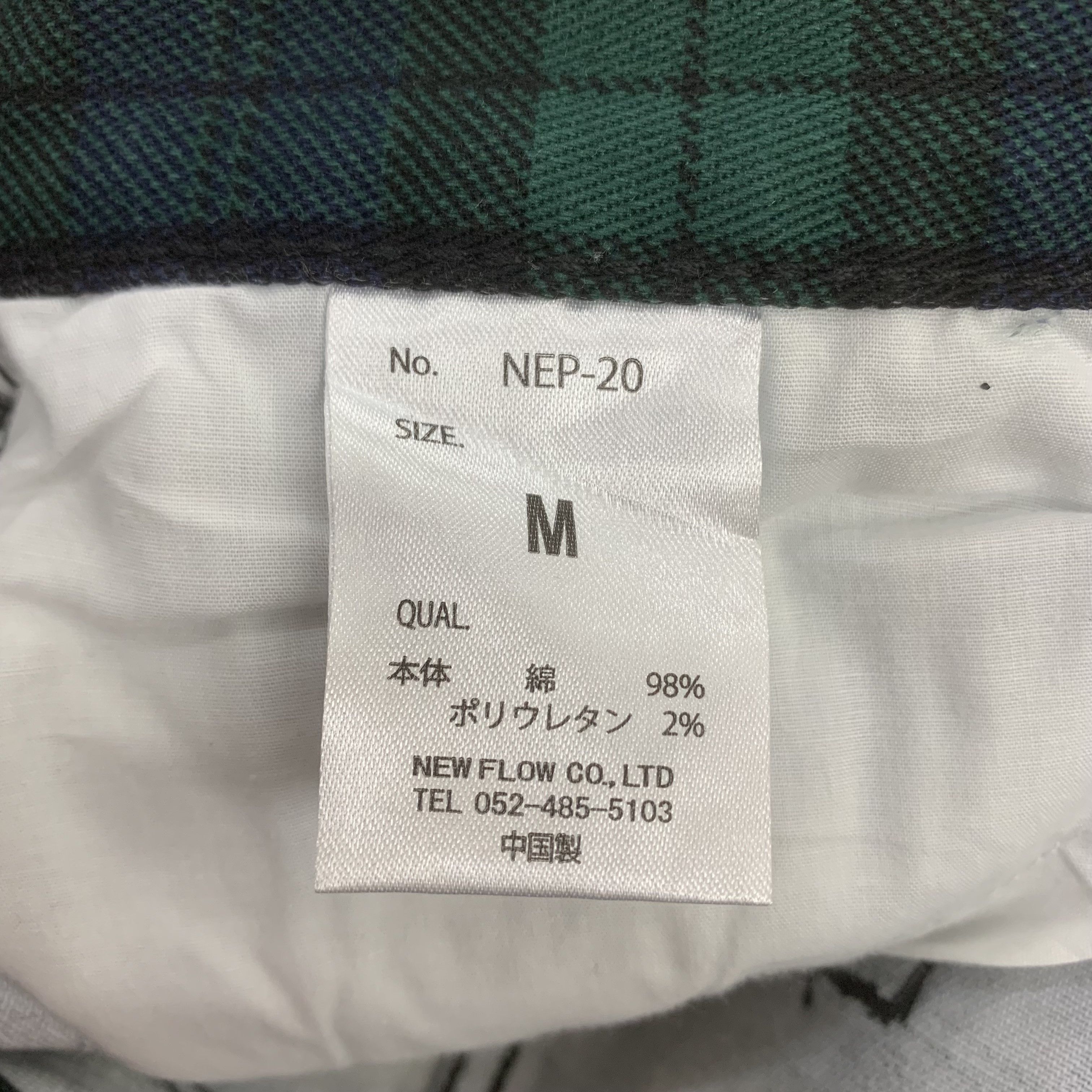 Japanese Brand Tartan Pattern Pants Slim Fit Mid Rise Size US 31 - 9 Thumbnail