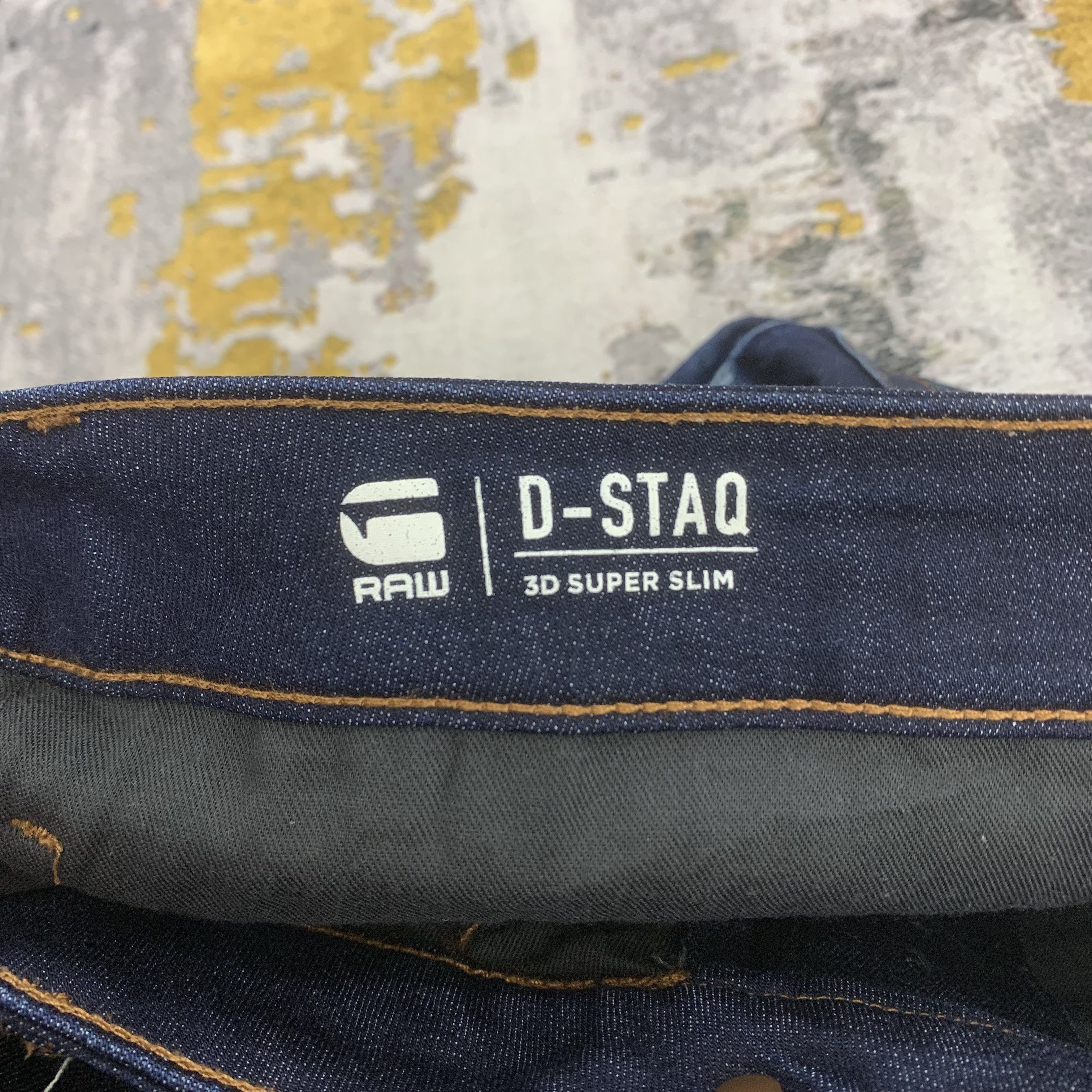 G-Star Blue Dark Wash Denim G Star Raw Slim Fit Faded Jeans Size US 30 / EU 46 - 10 Thumbnail