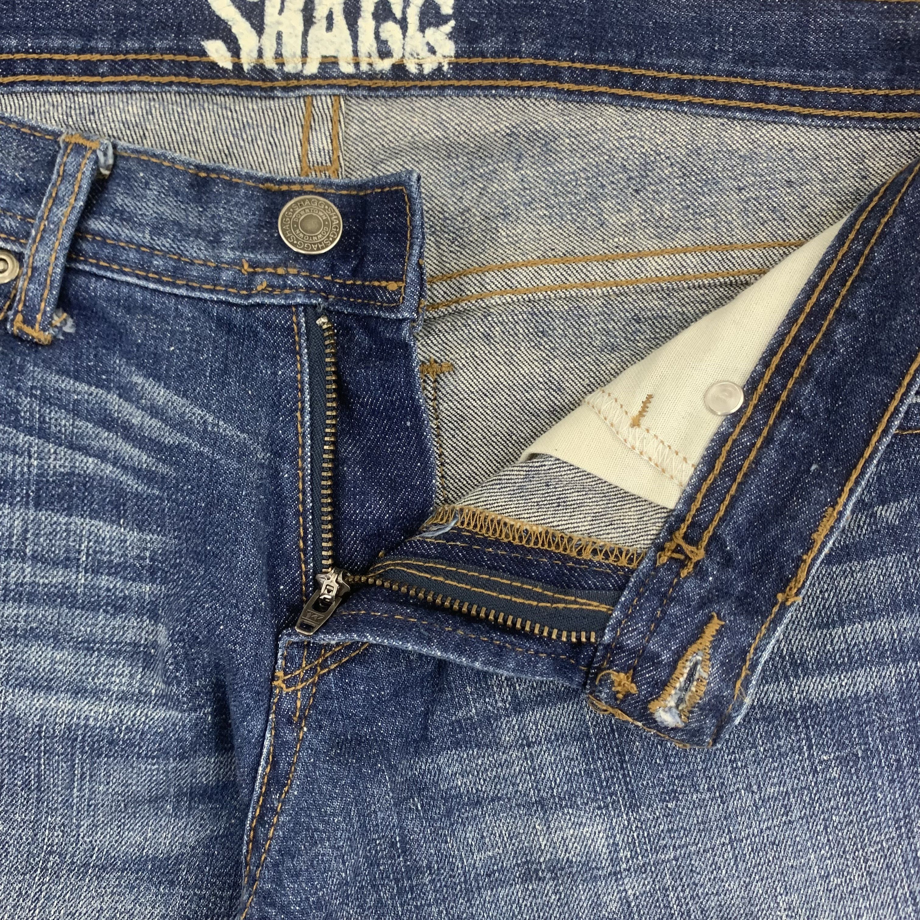Japanese Brand Vintage SHAGG Blue Wash Jeans Faded Denim Flared Size 29" - 3 Thumbnail
