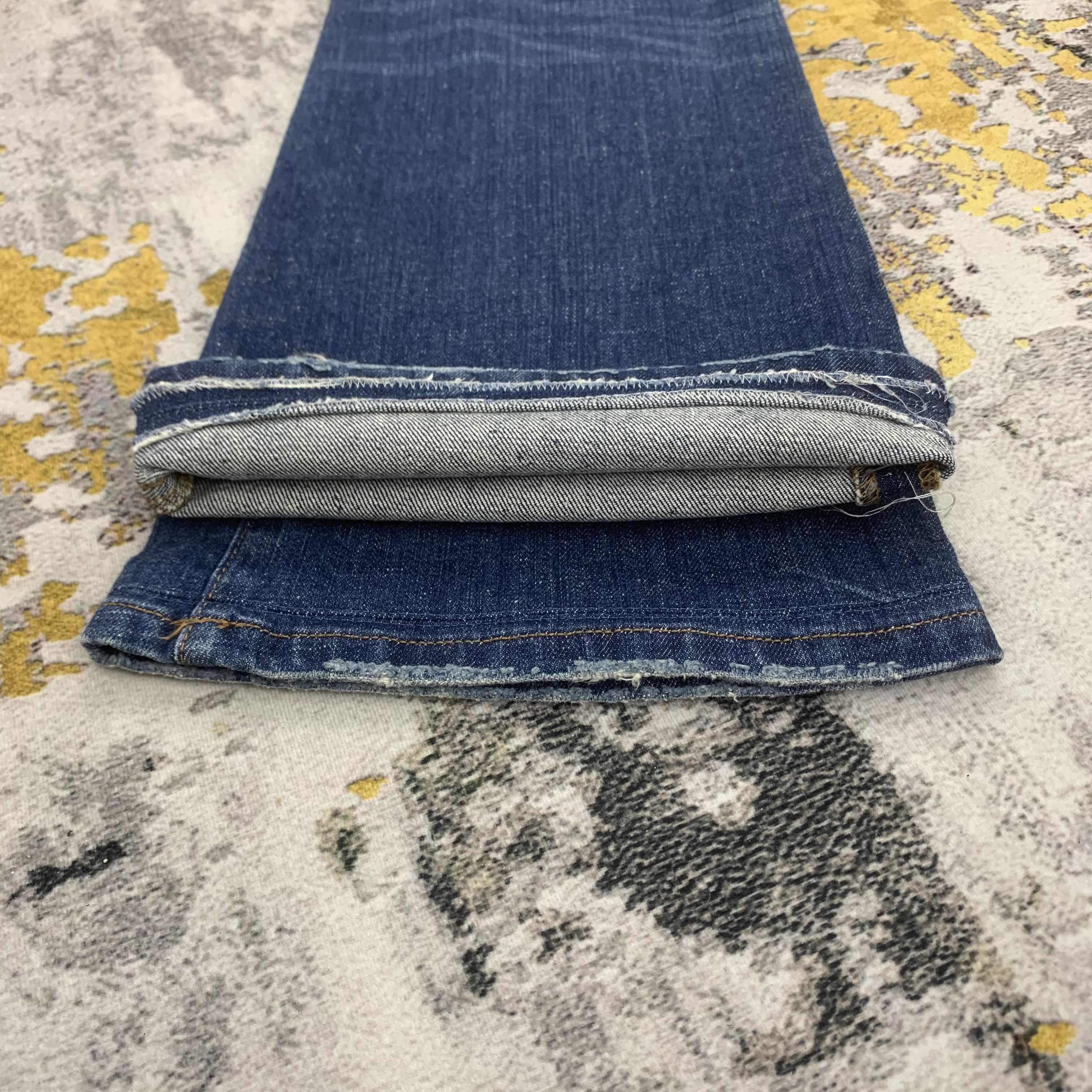Japanese Brand Vintage SHAGG Blue Wash Jeans Faded Denim Flared Size 29" - 8 Thumbnail