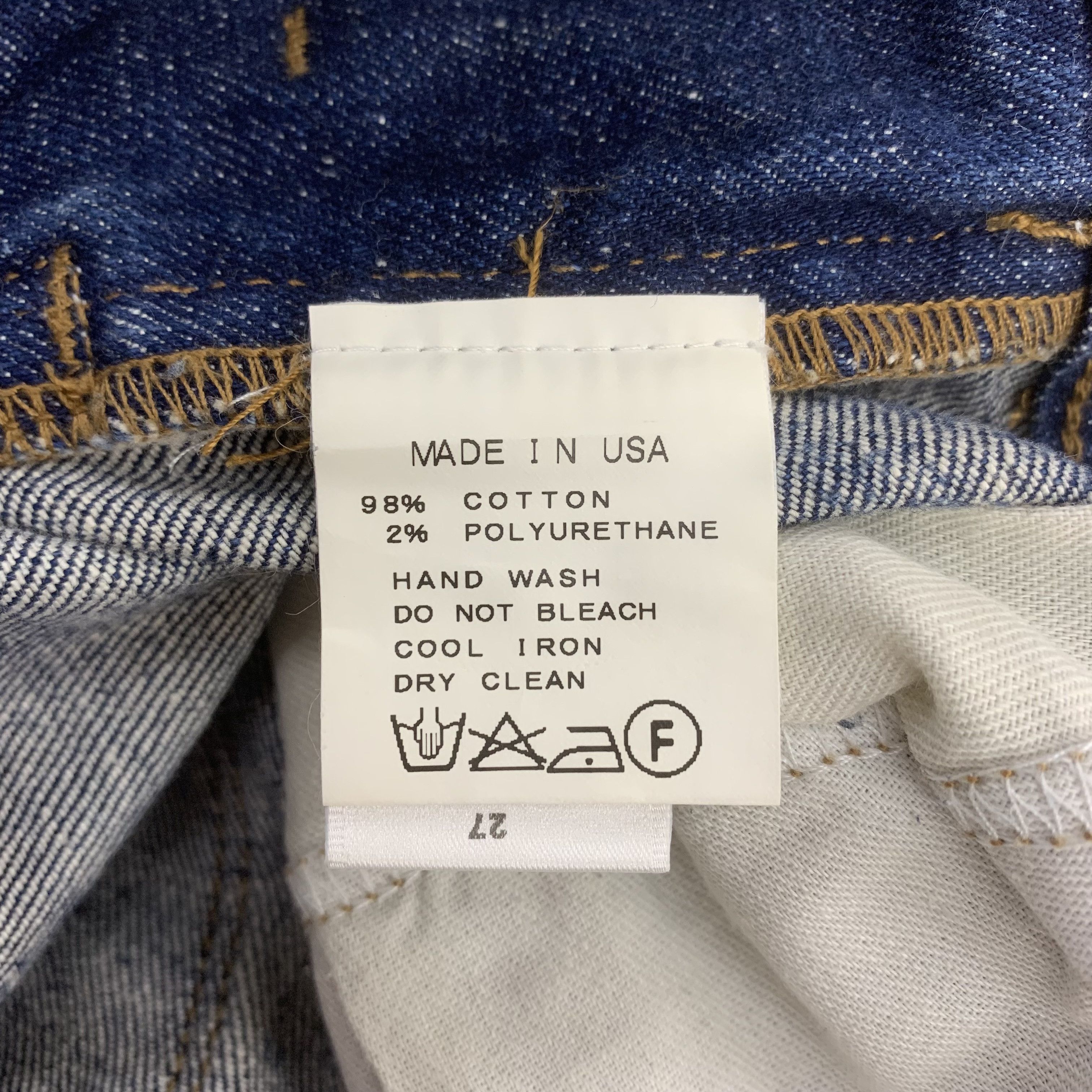 Japanese Brand Vintage SHAGG Blue Wash Jeans Faded Denim Flared Size 29" - 9 Thumbnail