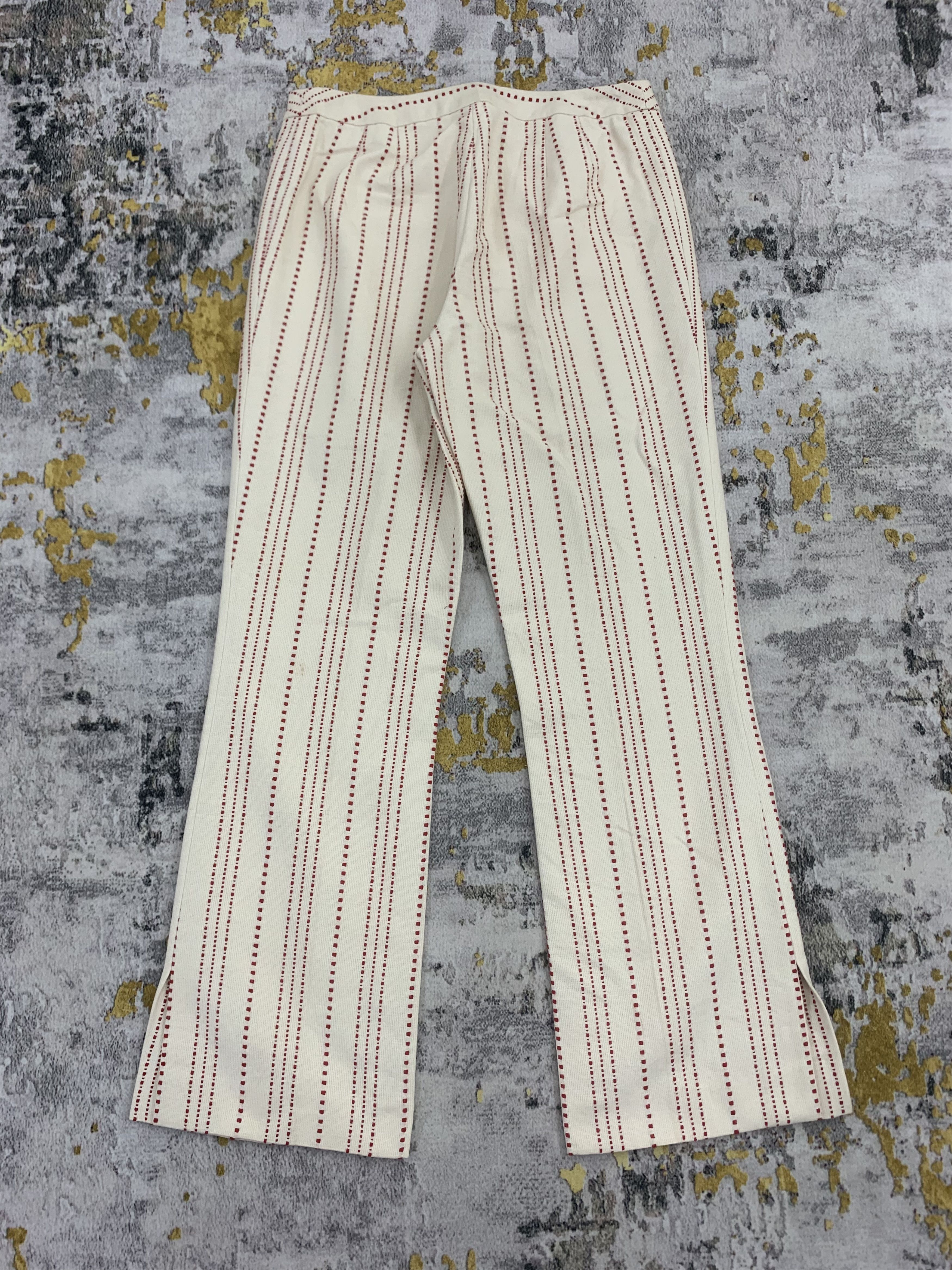 Trussardi Vintage Trussardi Pants Boro Stitching Striped Size 26" / US 2 / IT 38 - 5 Thumbnail